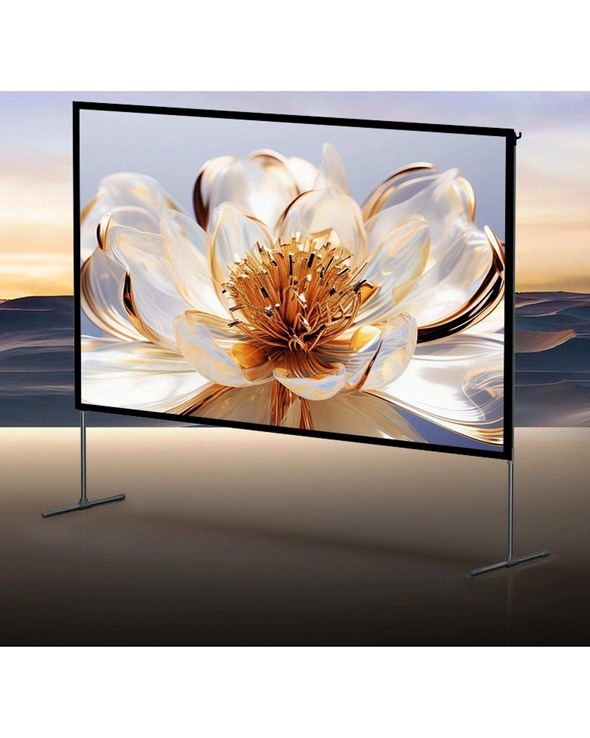 پرده نمایش ایستاده 100 اینچ سفید ونبو Wanbo مدل folding projector screen