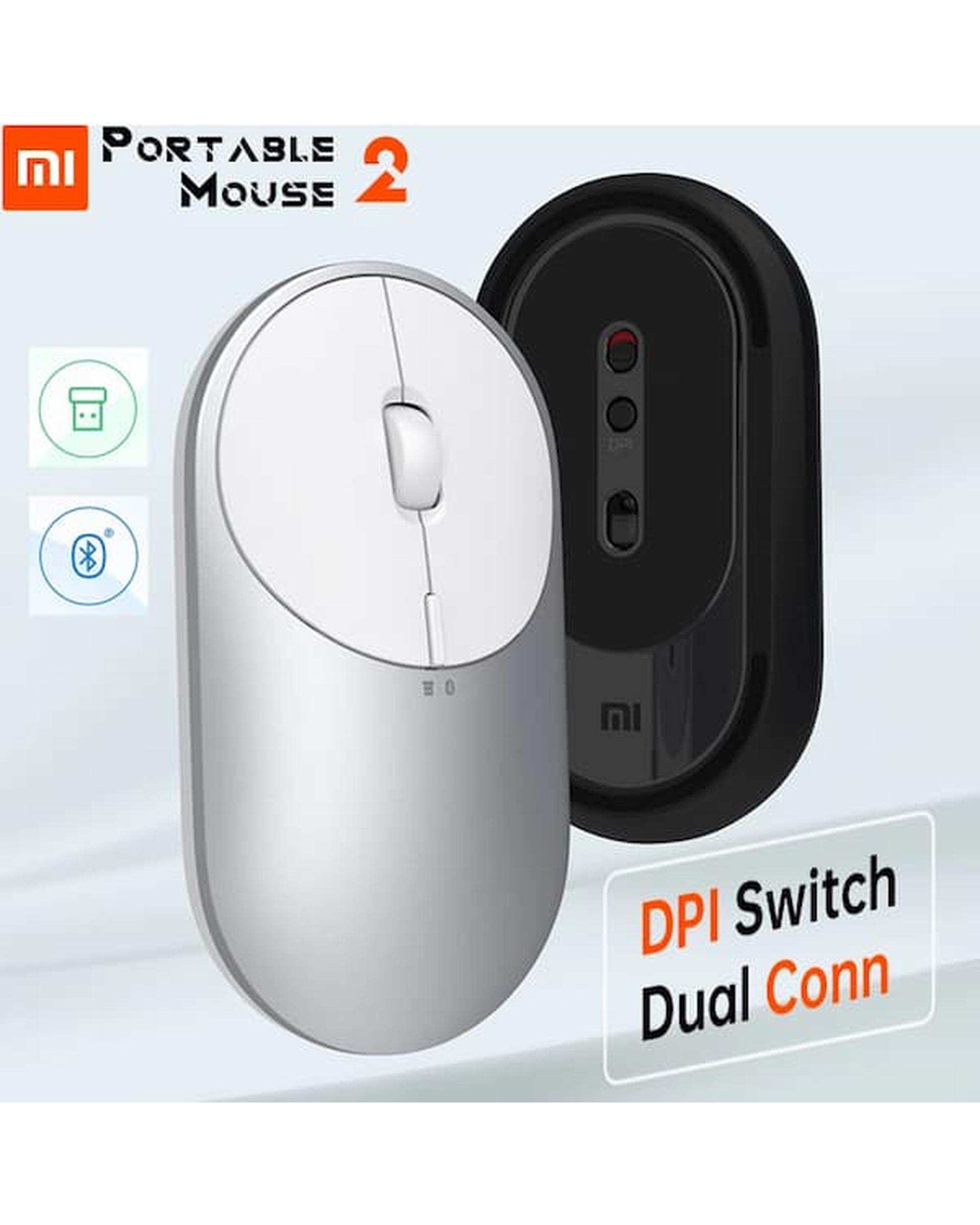 ماوس بی سیم سفید شیائومی Xiaomi مدل Mi Mouse 2 BXSBMW02