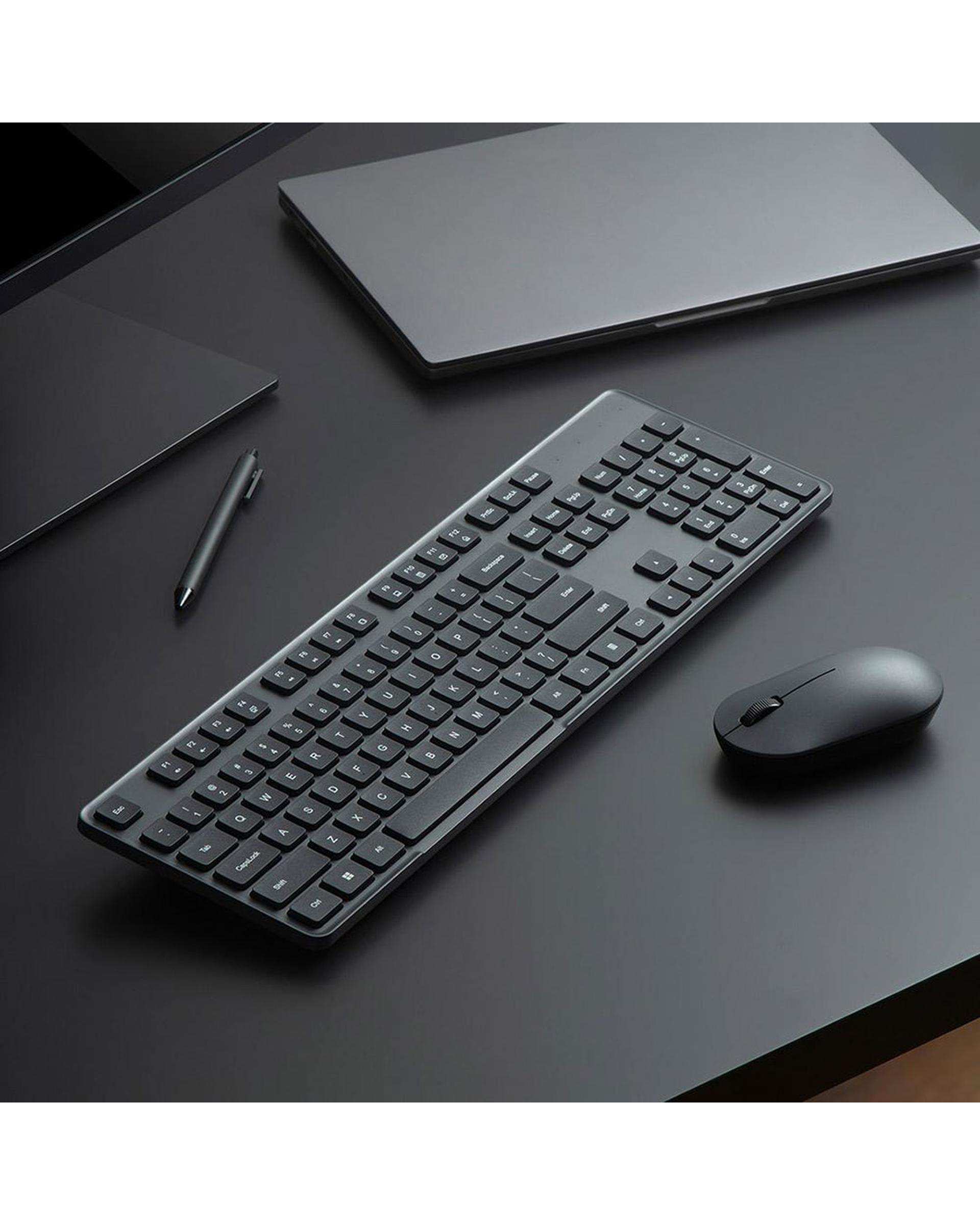 ست ماوس و کیبورد بی سیم مشکی شیائومی Xiaomi مدل WXJS02YM keyboard mouse2