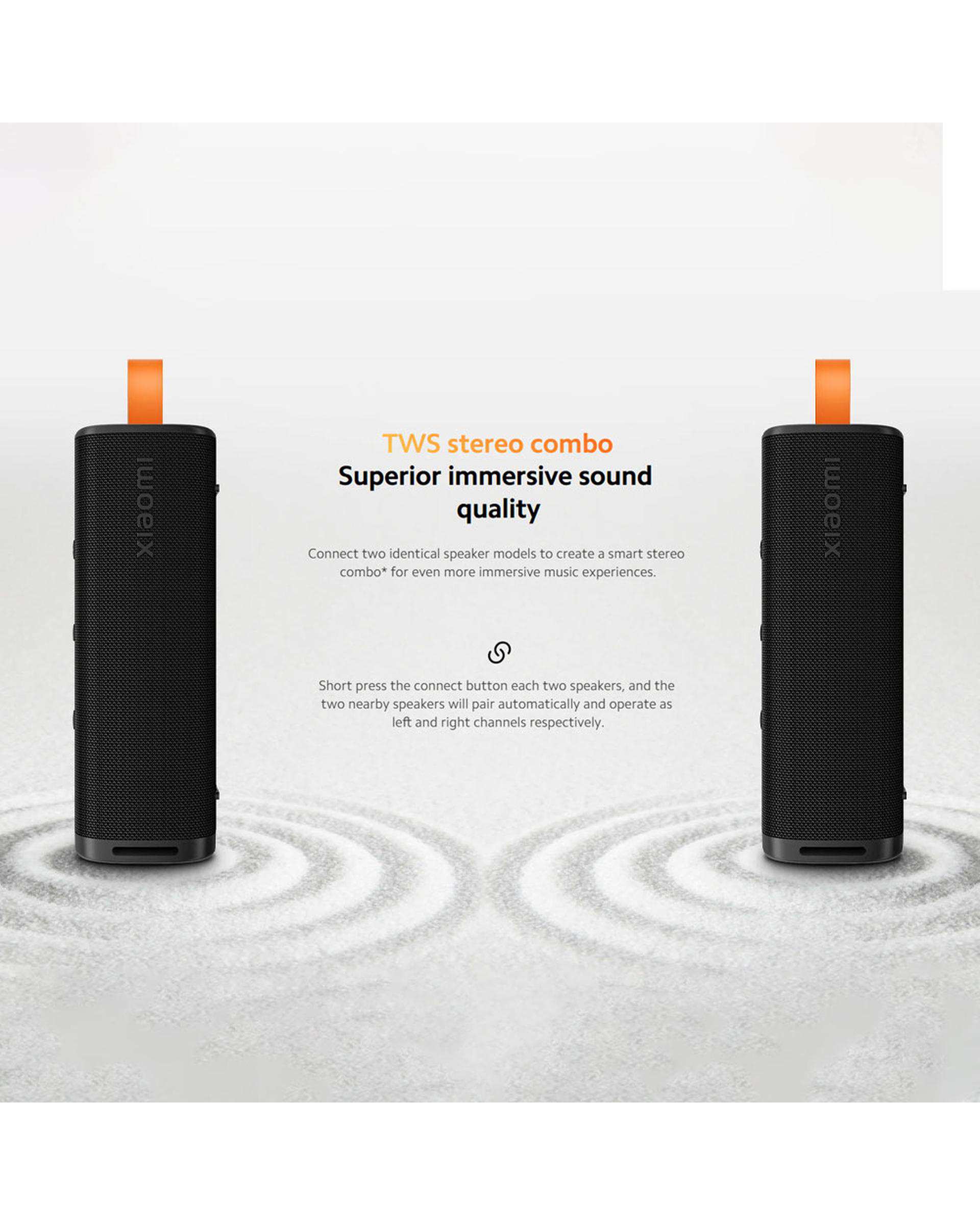 اسپیکر بلوتوثی قابل حمل مشکی شیائومی Xiaomi مدل Sound Outdoor speaker MDZ-38-DB