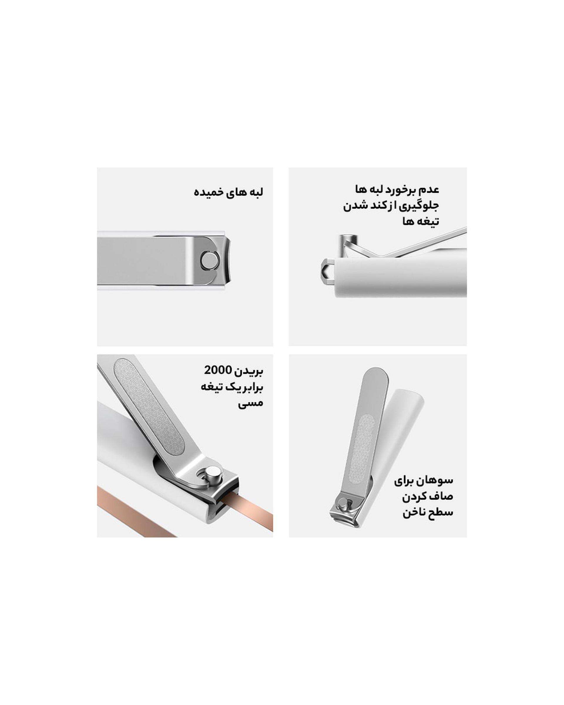 ناخن گیر آنتی اسپلش نقره ای مدل Mijia Nail Clipper 420 MJZJD001QW