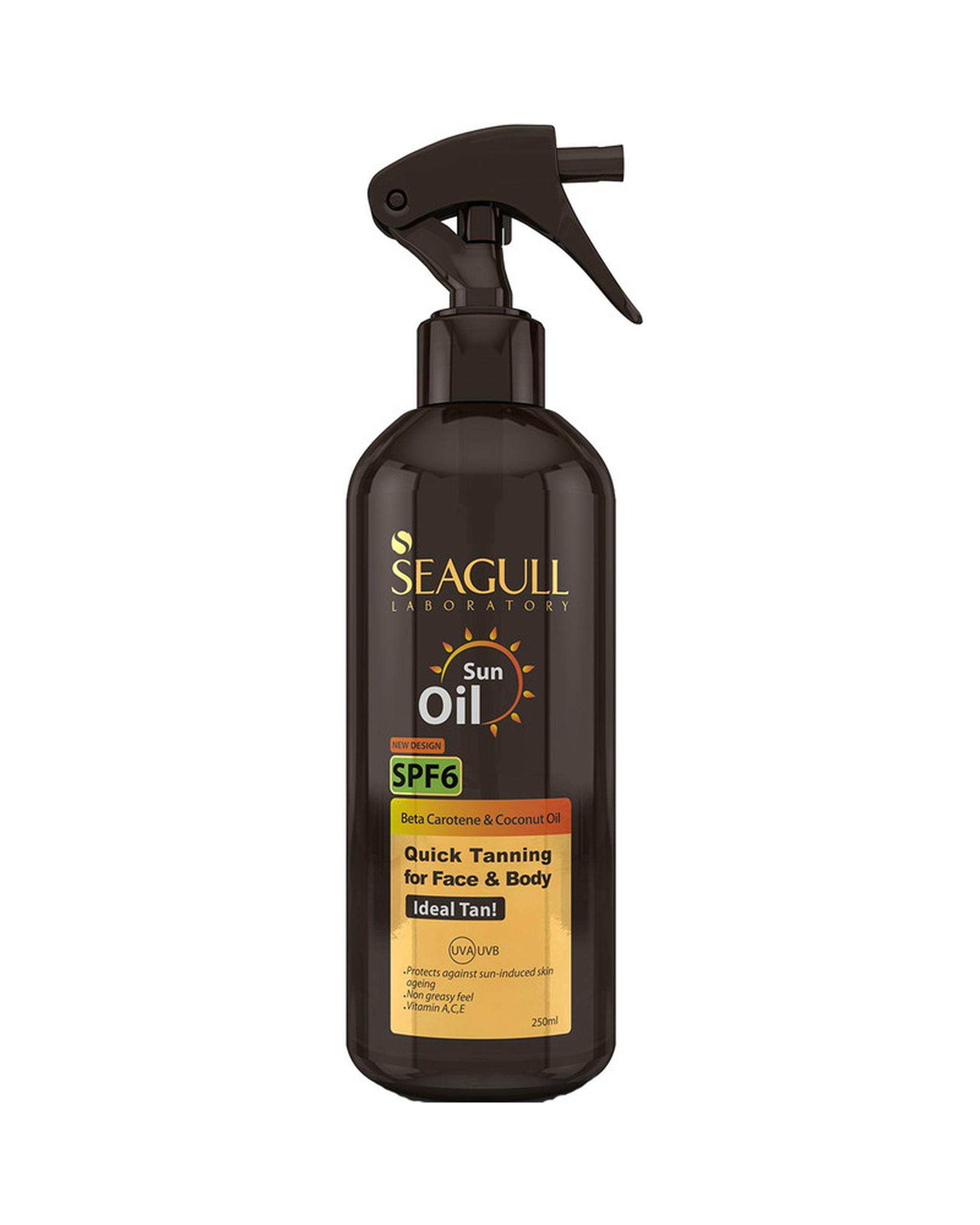 اسپری روغن آفتاب صورت و بدن SPF6 سی گل Seagull حجم 250ml