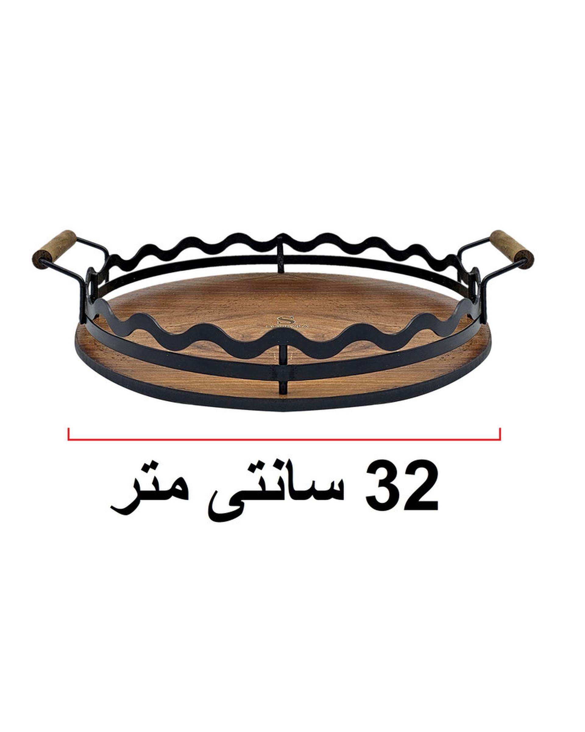 سینی مشکی مدل دایره 32