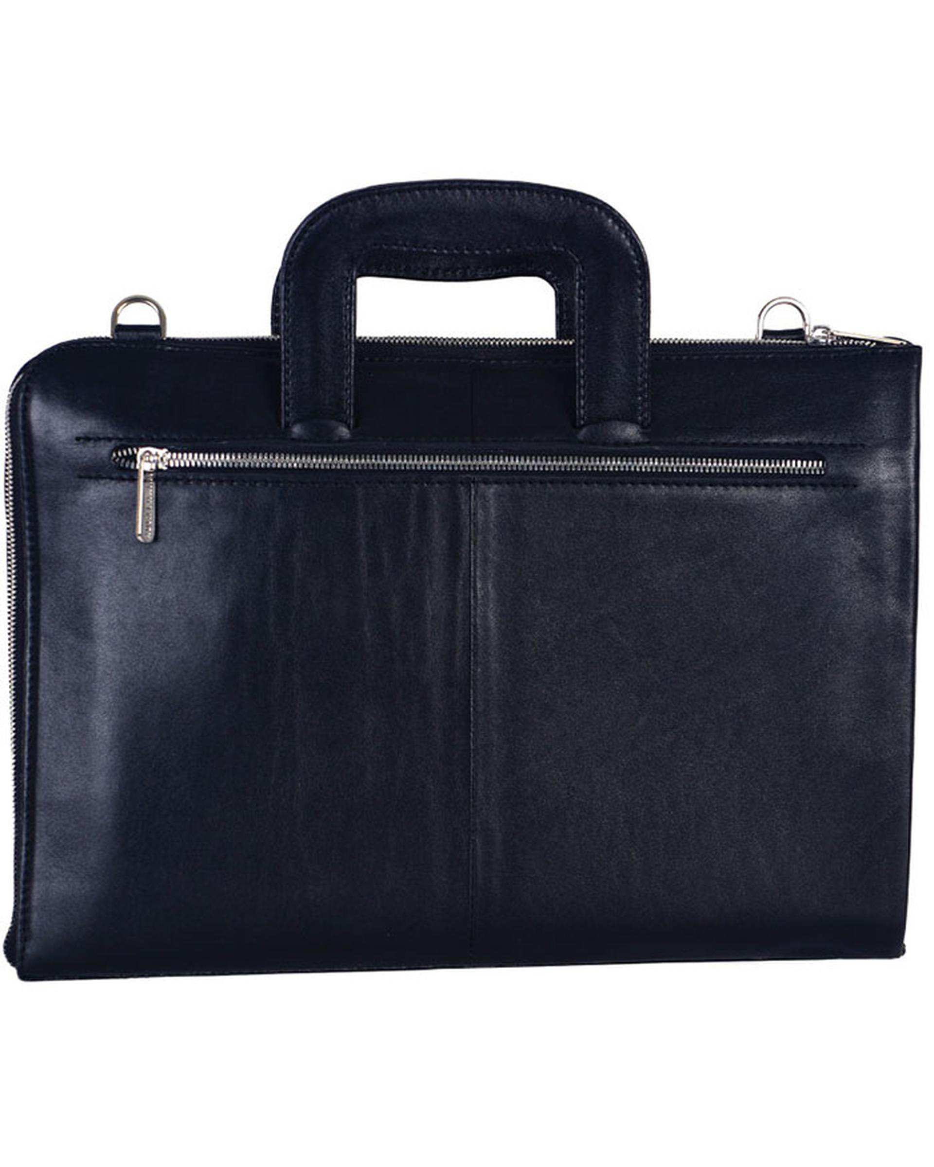 کیف دستی چرم مشکی چرم بارز Barez charm مدل DF34