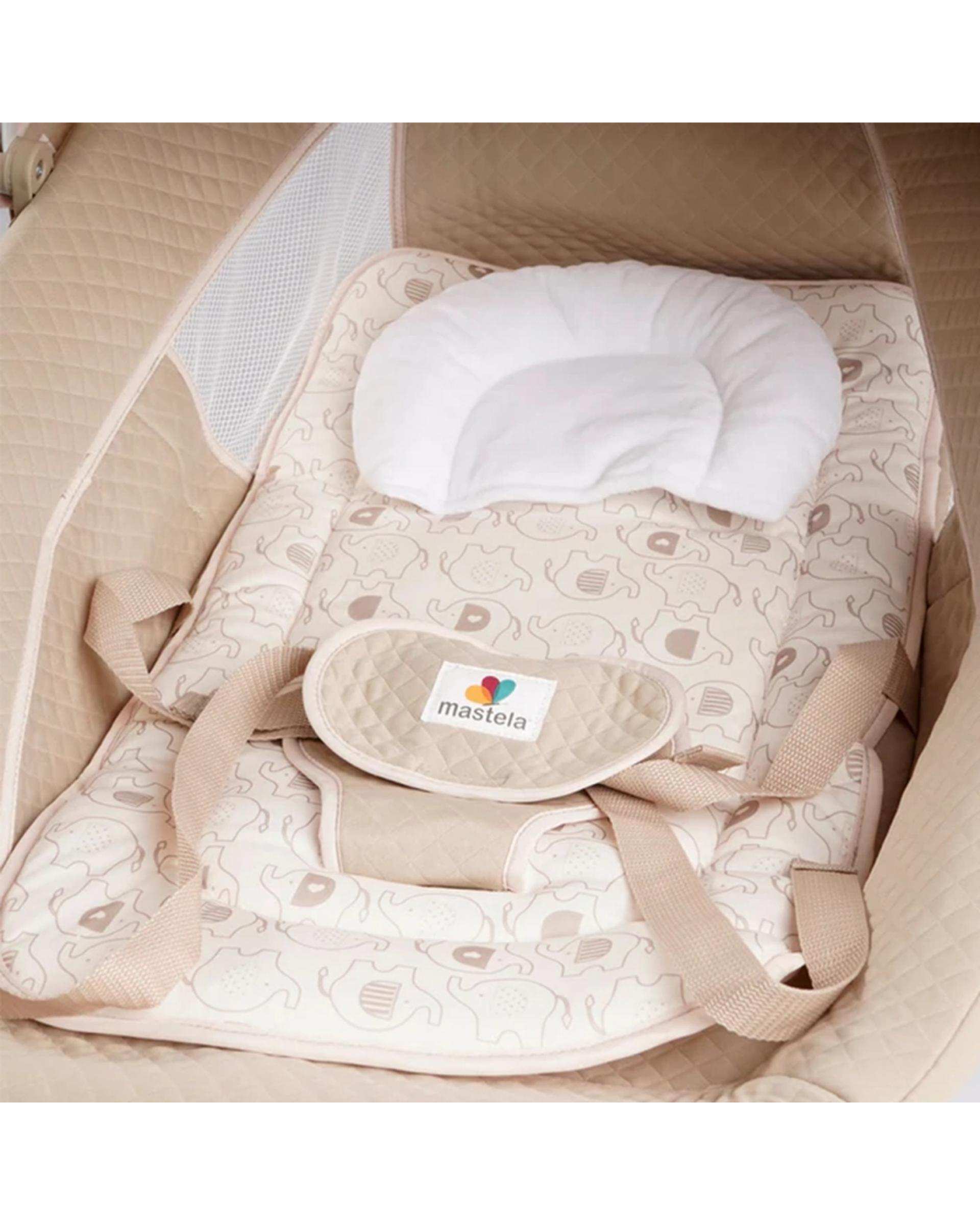 گهواره و تاب برقی کرم ماستلا Mastela مدل deluxe multi-functional bassinet 3in1