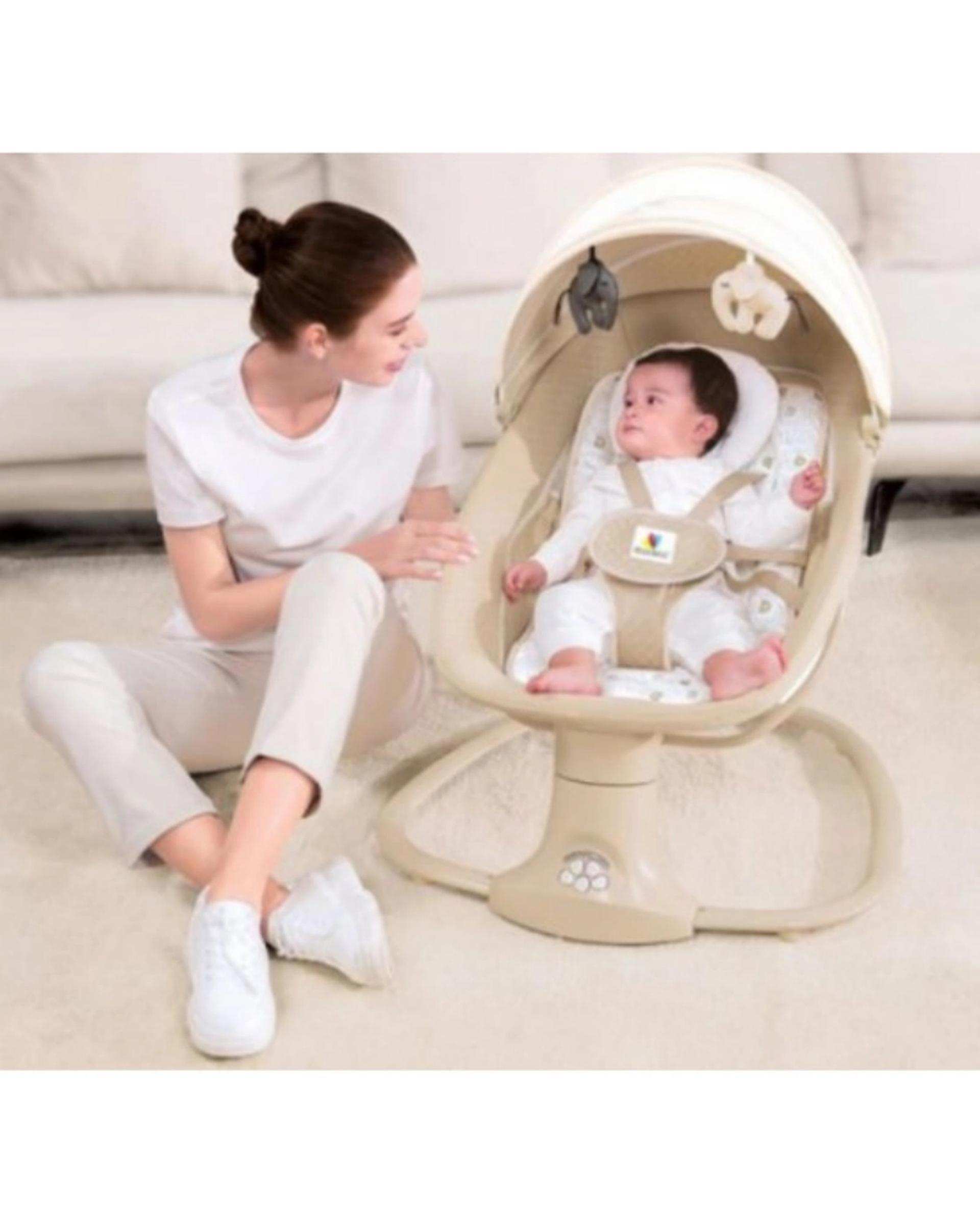 گهواره و تاب برقی کرم ماستلا Mastela مدل deluxe multi-functional bassinet 3in1