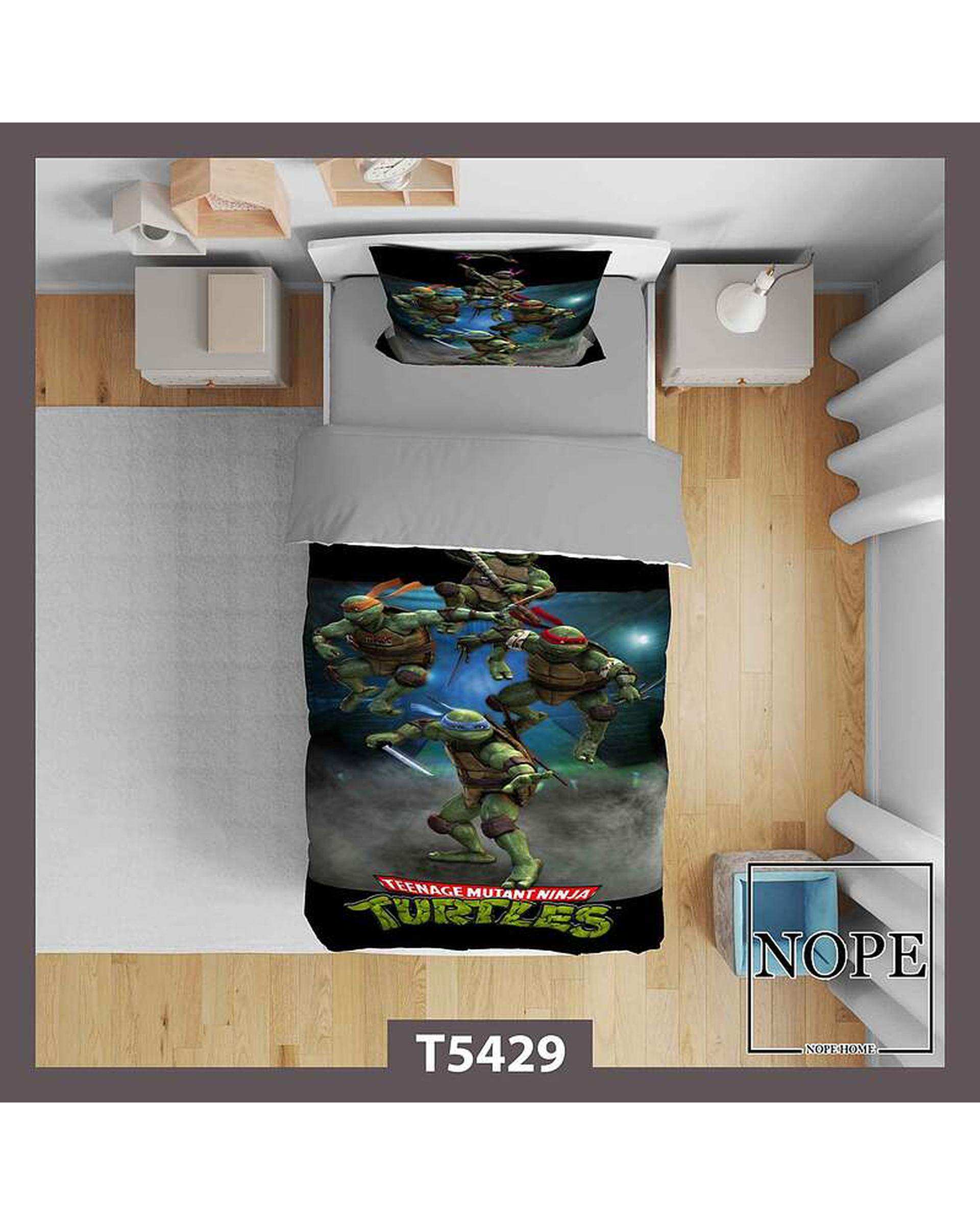 روتختی کودک یک نفره 5 تکه نوپه هوم Nopehome طرح turtles کد T5429