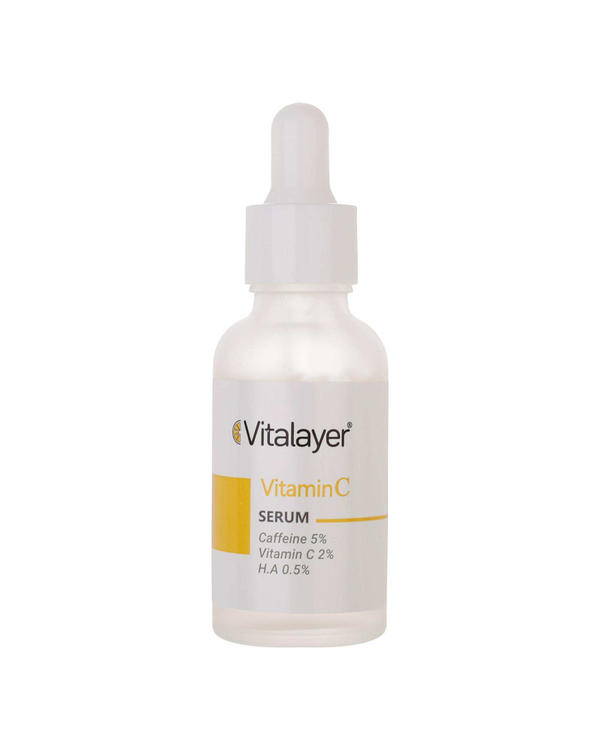 سرم دور چشم ویتالیر Vitalayer حاوی کافئین و ویتامین C حجم 30ml