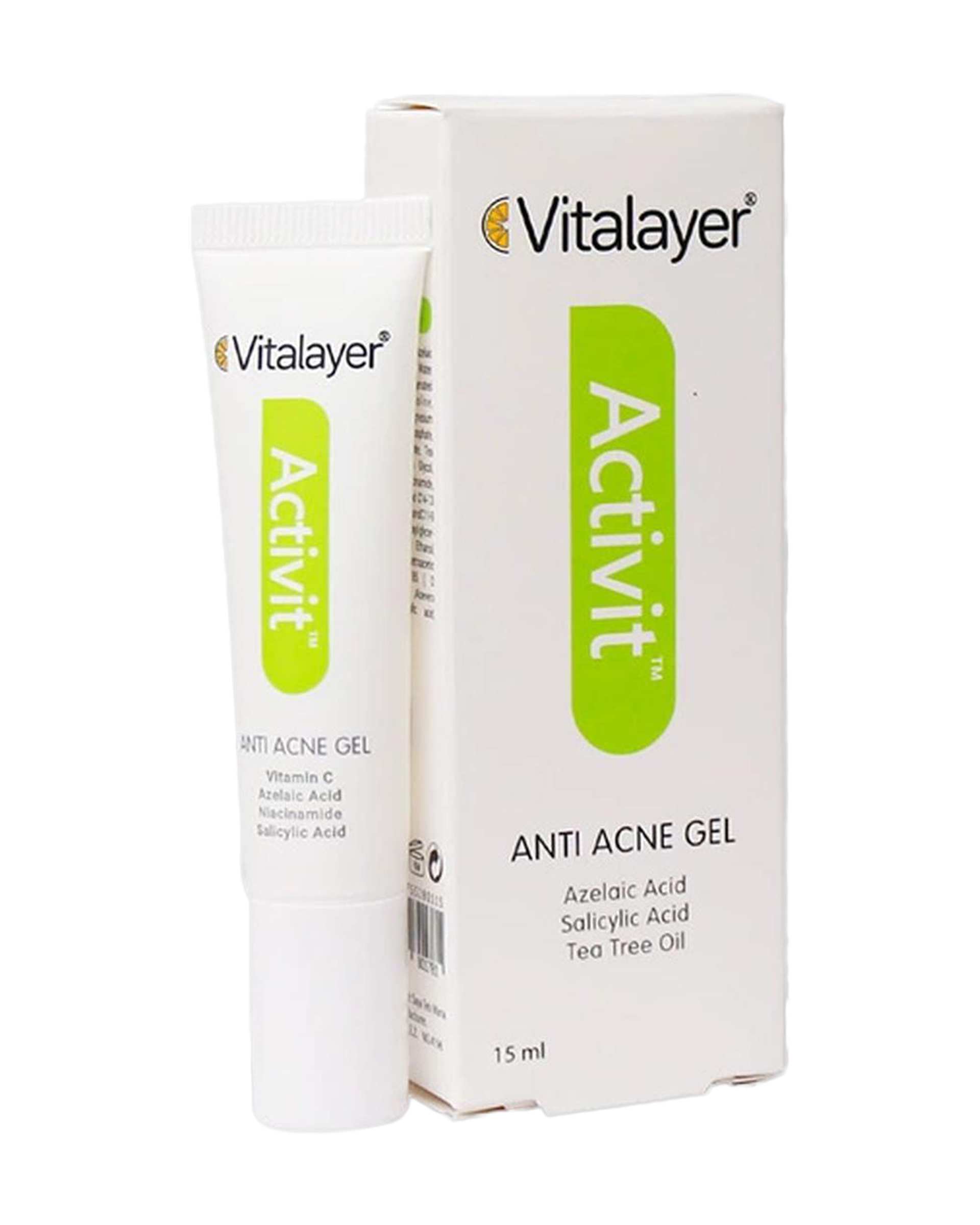 کرم ژل ضد جوش اکتیویت ویتالیر Vitalayer مناسب پوست چرب و دارای جوش ۱۵ml