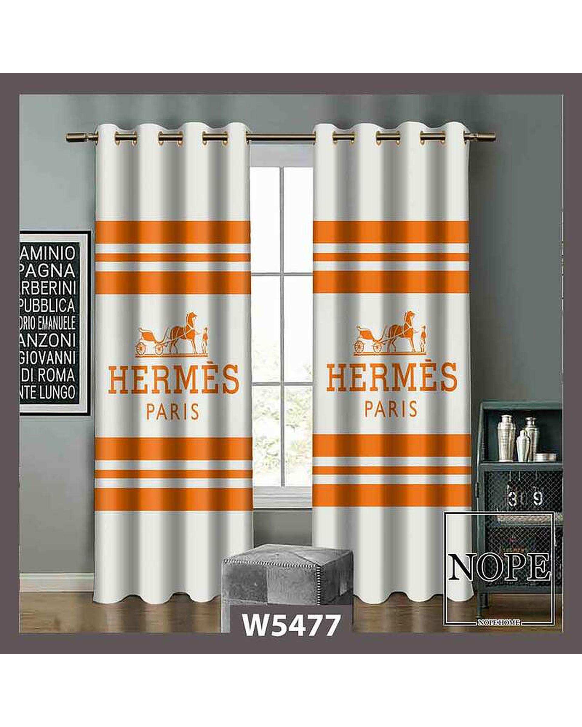 پرده مخمل نوپه هوم Nopehome مدل پانچی طرح Hermes کد W5477