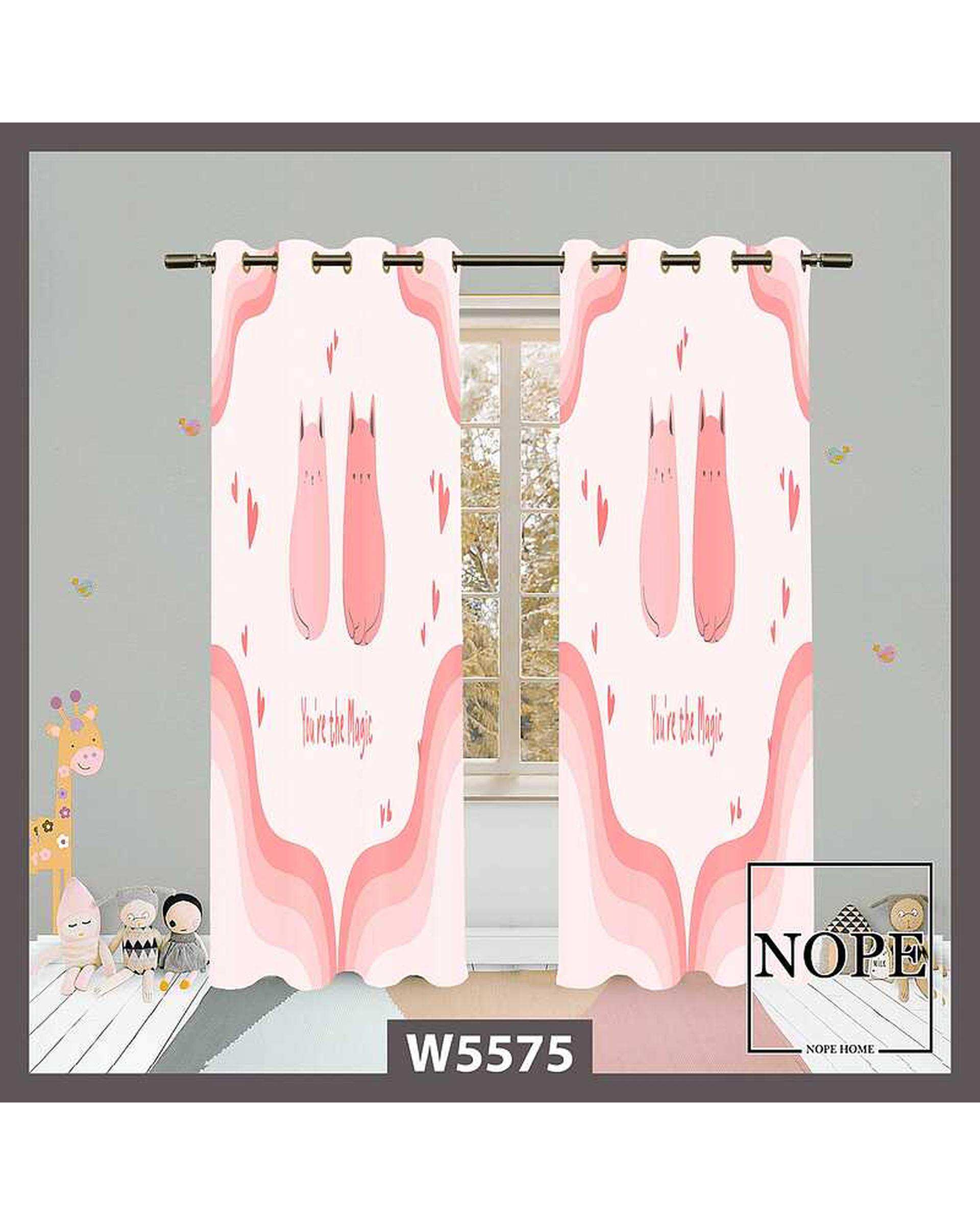 پرده کودک مخمل نوپه هوم Nopehome مدل پانچی طرح گربه کد W5575