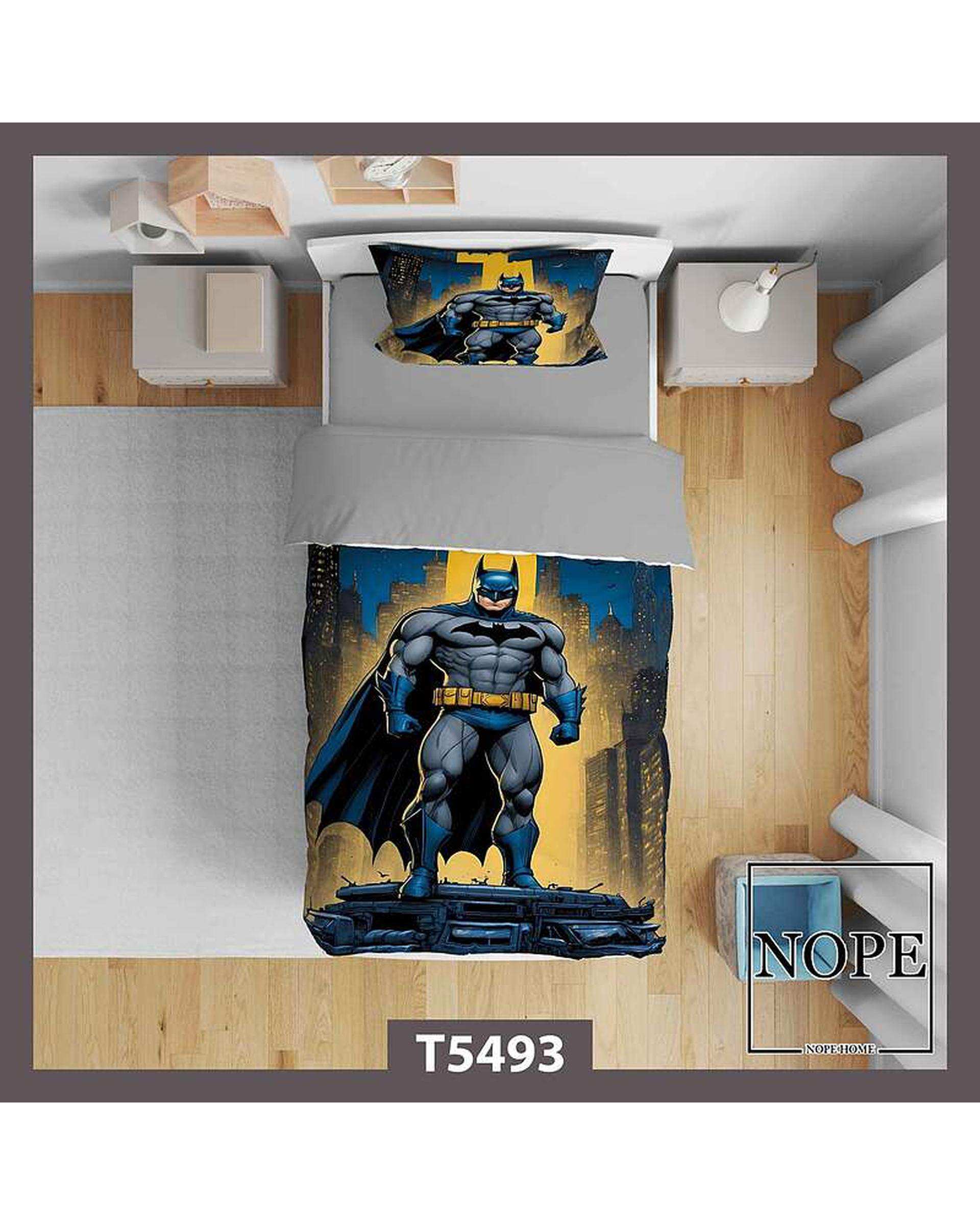 روتختی کودک یک نفره 5 تکه نوپه هوم Nopehome طرح بتمن کد T5493