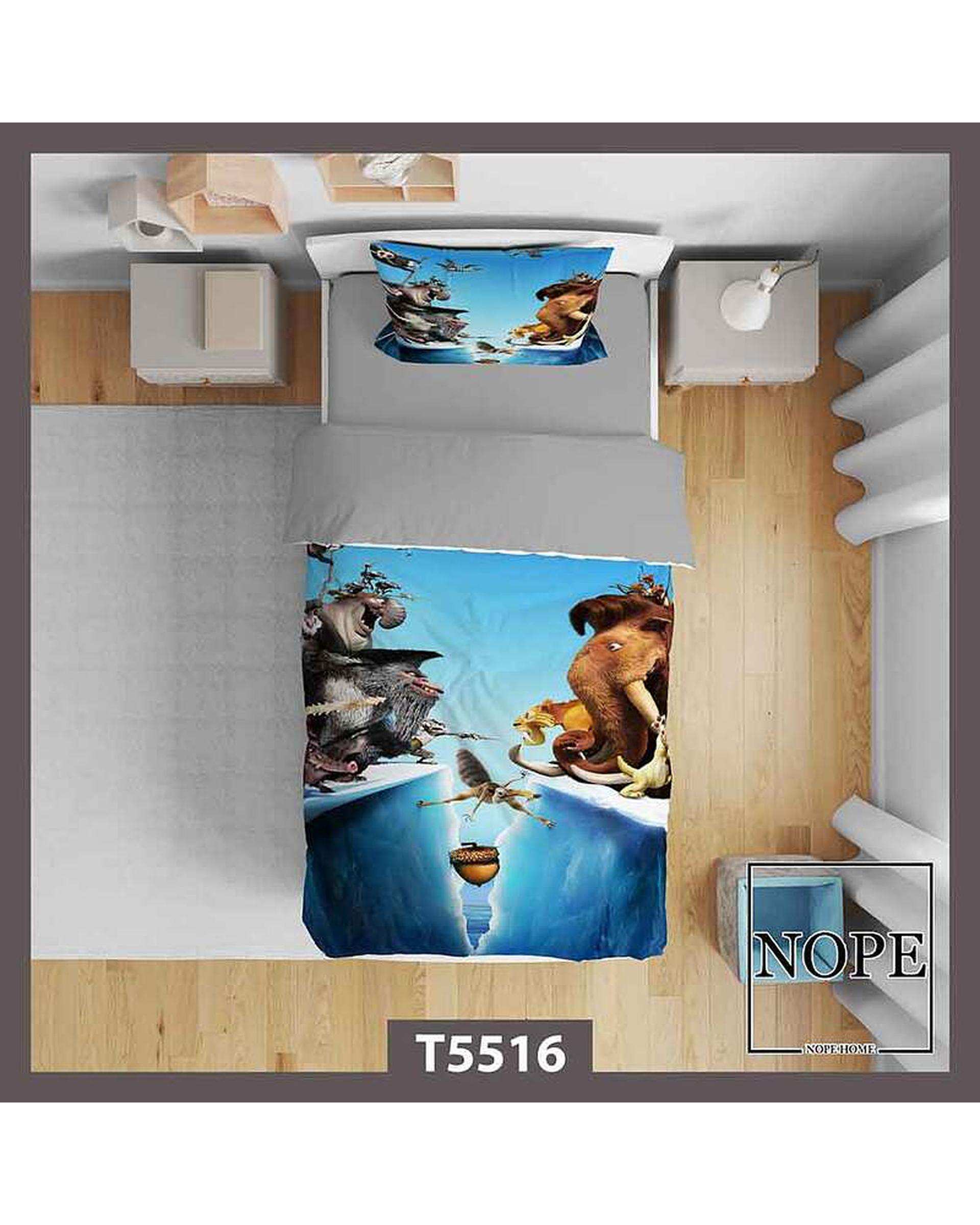 روتختی کودک یک نفره 5 تکه نوپه هوم Nopehome طرح انیمیشن عصر یخبندان کد T5516