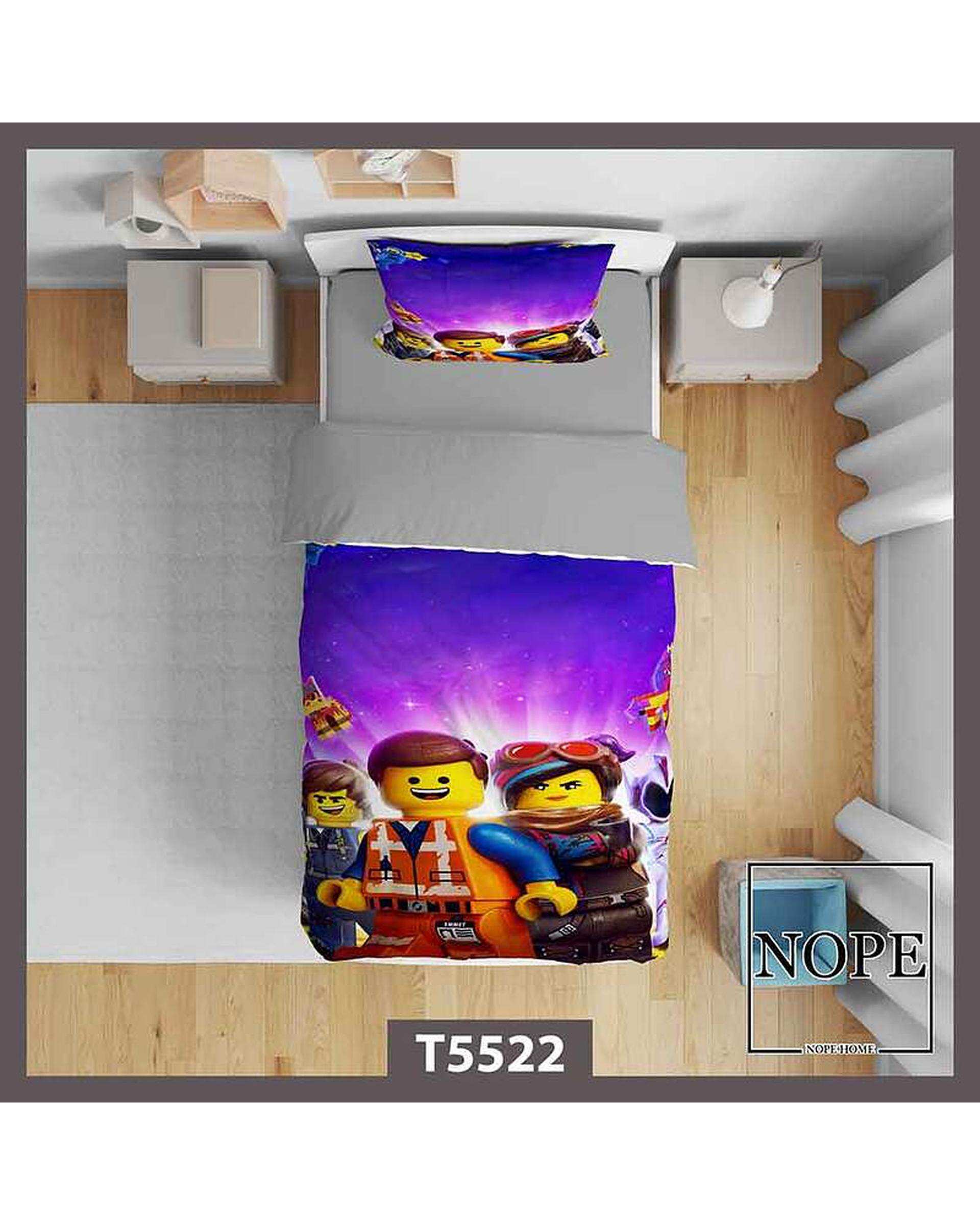 روتختی کودک یک نفره 5 تکه نوپه هوم Nopehome طرح لگویی کد T5522