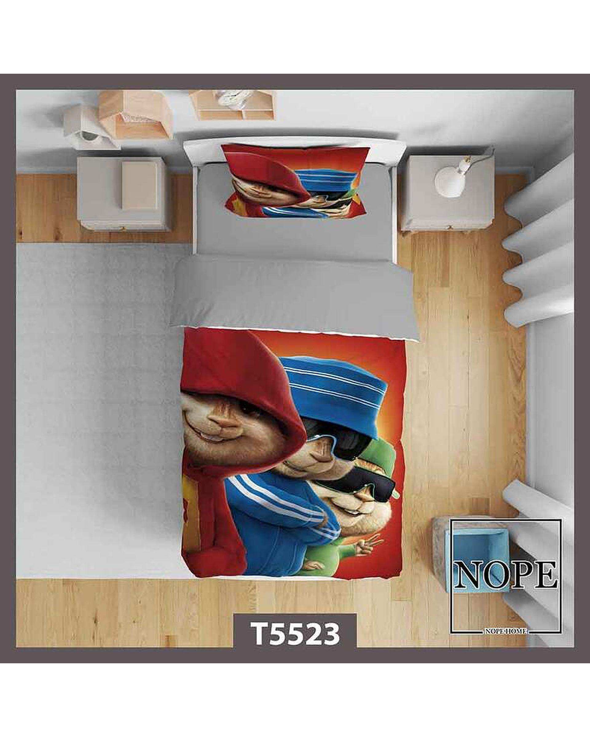 روتختی کودک یک نفره 5 تکه نوپه هوم Nopehome طرح سنجابی کد T5523