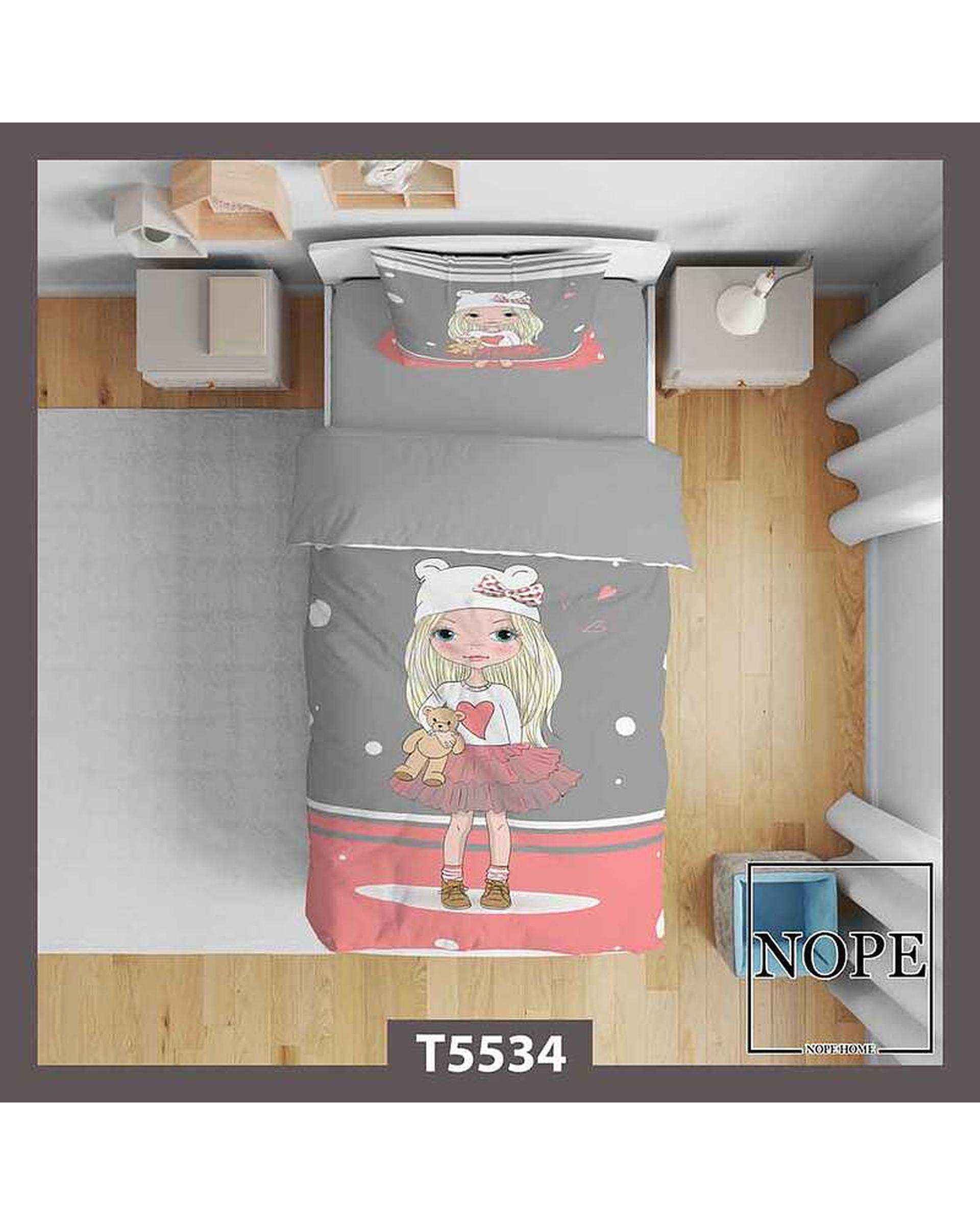 روتختی کودک یک نفره 5 تکه نوپه هوم Nopehome طرح دختر مو طلایی کد T5534