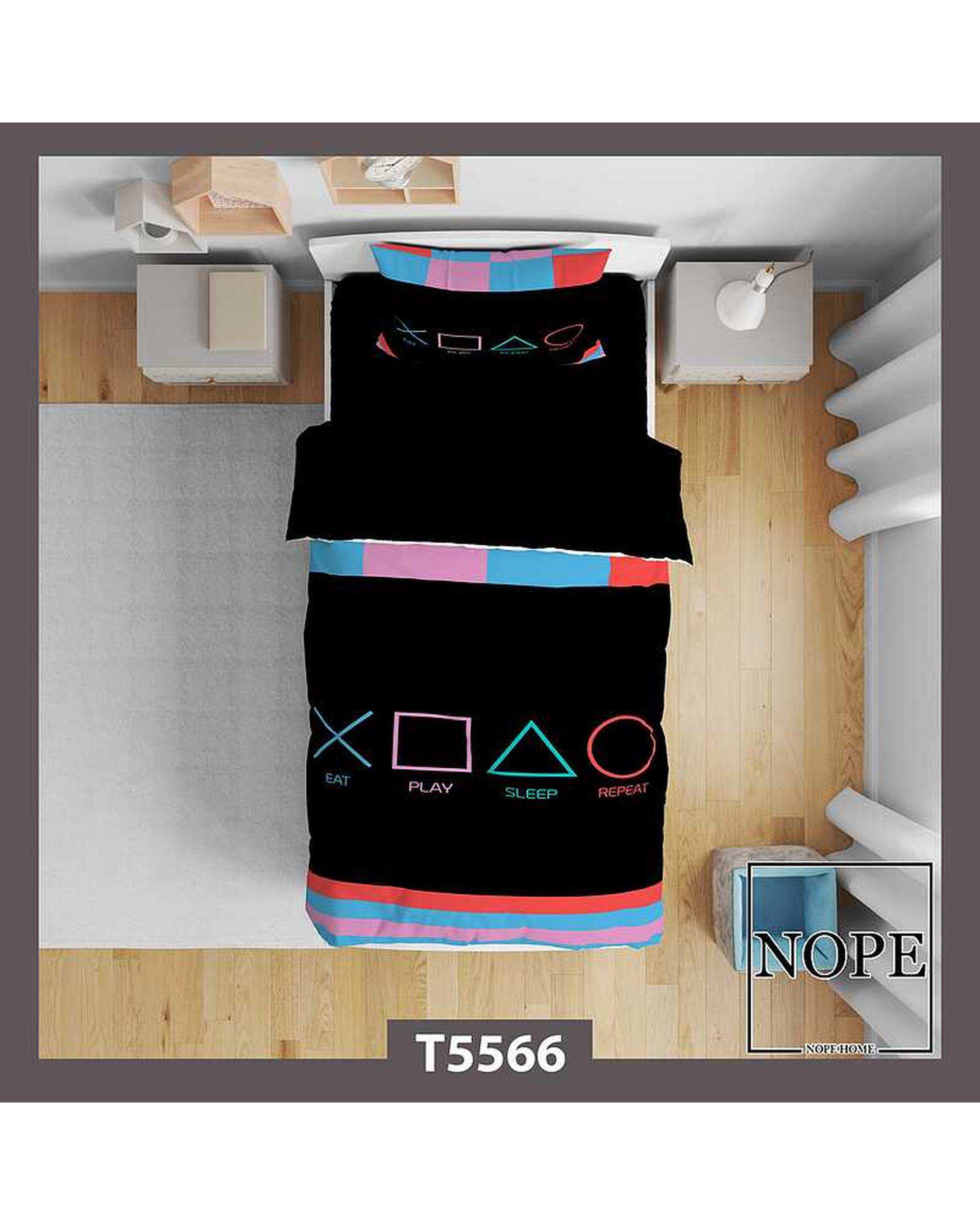 روتختی کودک یک نفره 5 تکه نوپه هوم Nopehome طرح گرافیکی کد T5566