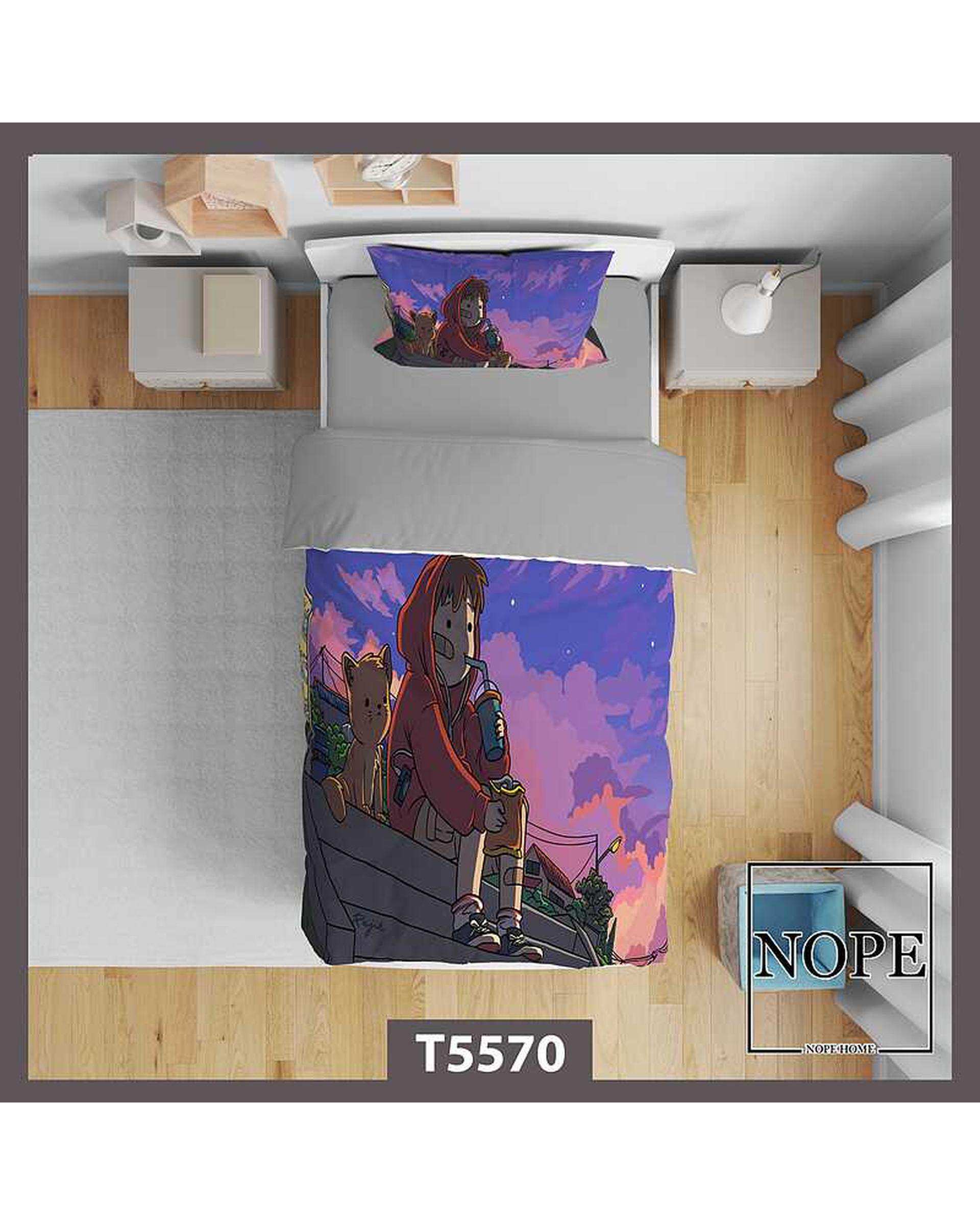 روتختی کودک یک نفره 5 تکه نوپه هوم Nopehome طرح کارتونی کد T5570