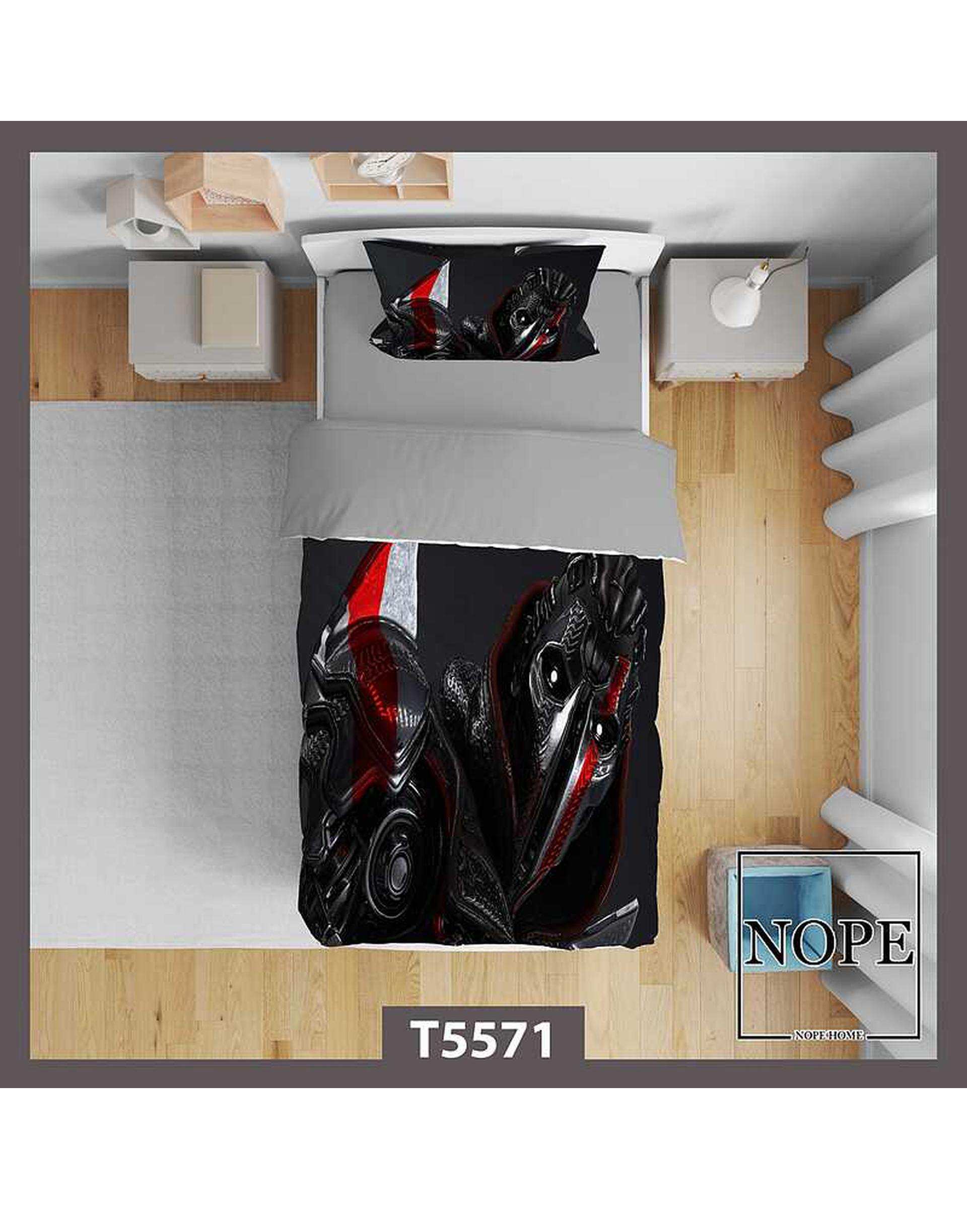 روتختی کودک یک نفره 5 تکه نوپه هوم Nopehome طرح ترسناک کد T5571