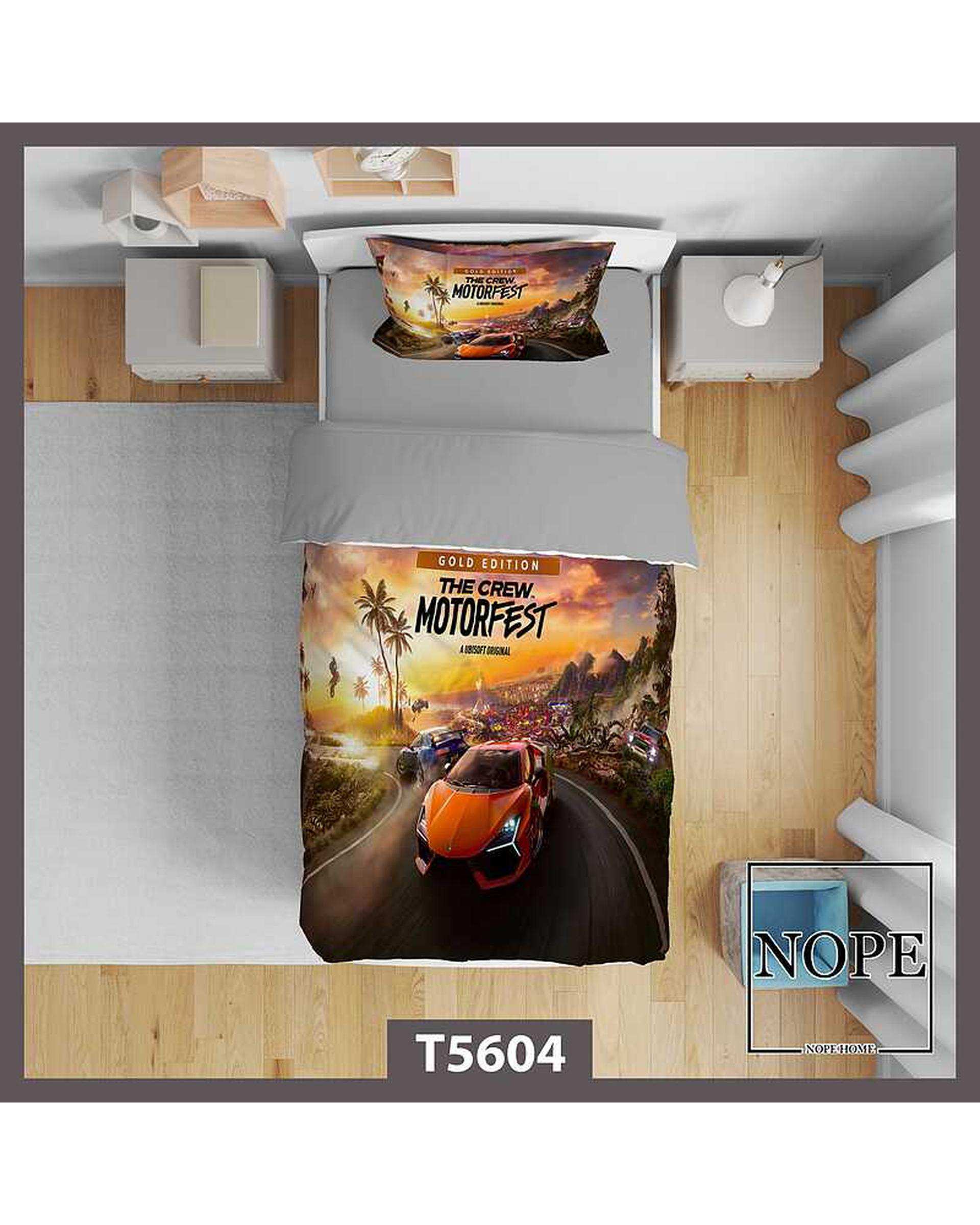 روتختی کودک یک نفره 5 تکه نوپه هوم Nopehome طرح Motorfest کد T5604