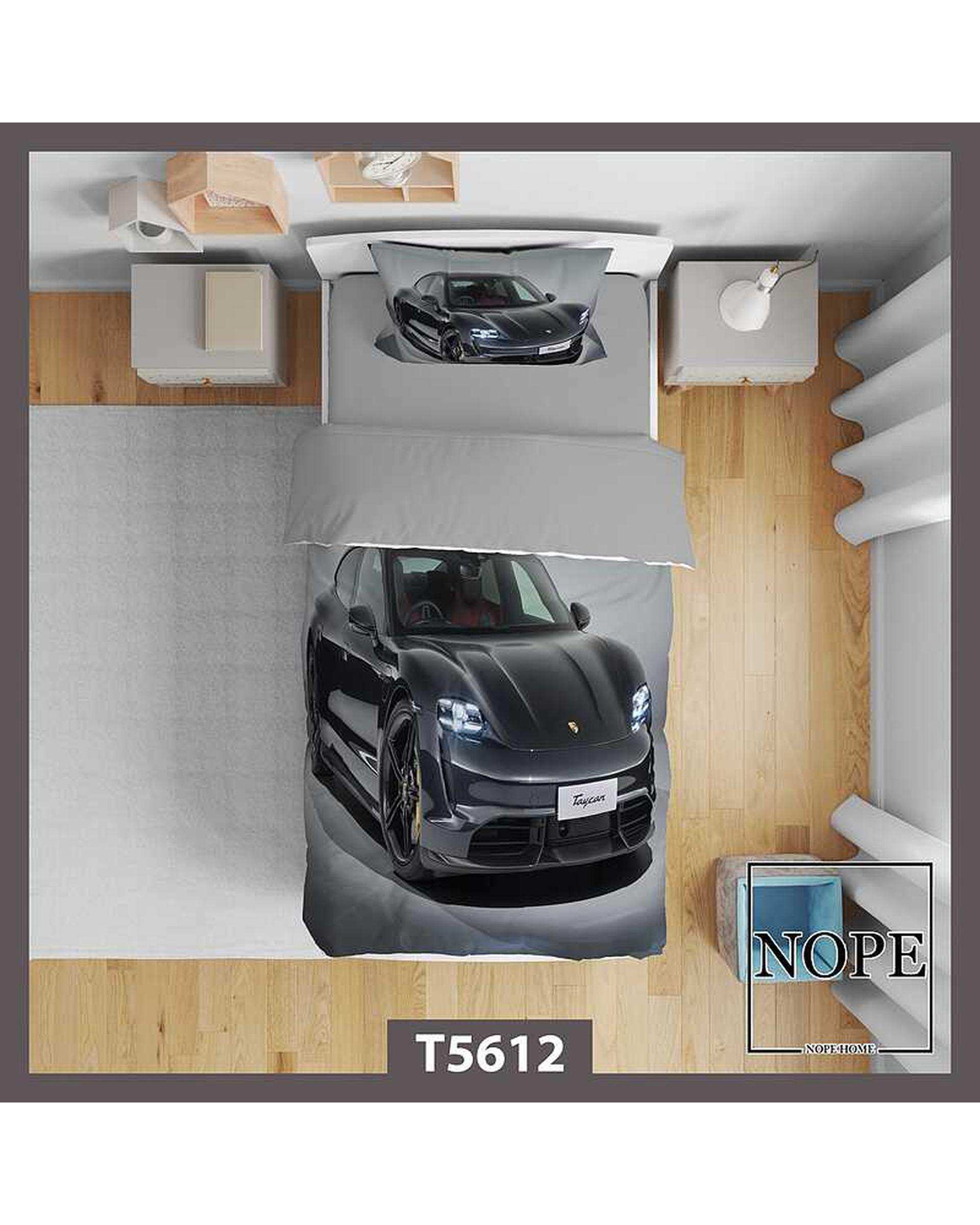 روتختی کودک یک نفره 5 تکه نوپه هوم Nopehome طرح ماشین پورشه کد T5612