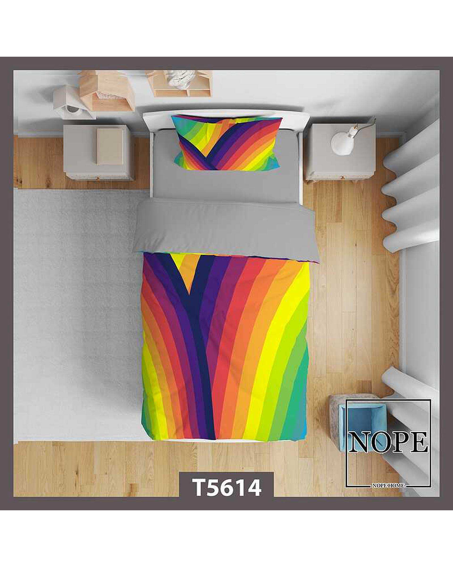 روتختی کودک یک نفره 5 تکه نوپه هوم Nopehome طرح چند رنگ کد T5614