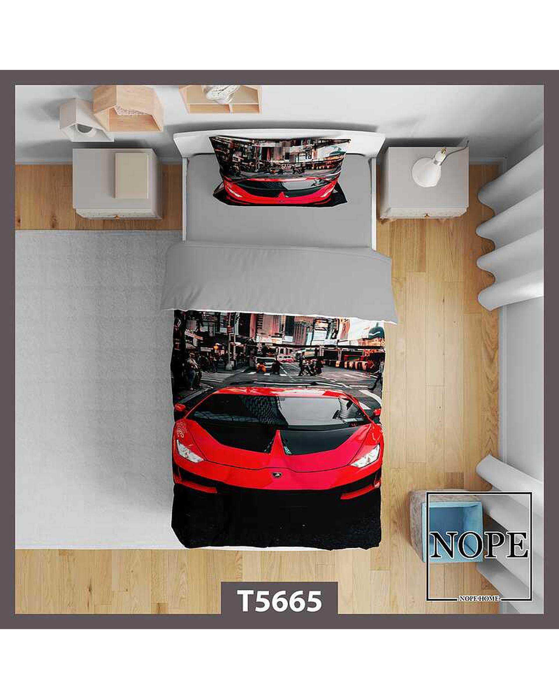 روتختی کودک یک نفره 5 تکه نوپه هوم Nopehome طرح جلوی ماشین کد T5665
