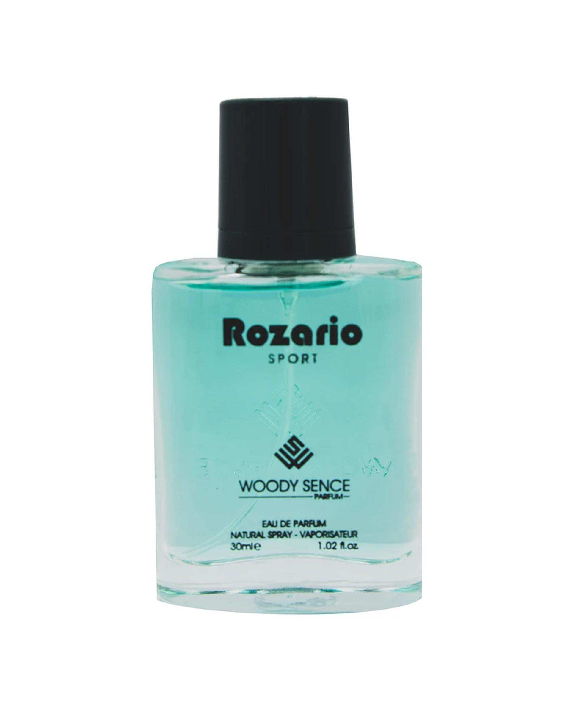 عطر جیبی مردانه وودی سنس Woody Sence مدل روزاریو اسپرت Rozario Sport حجم 30ml