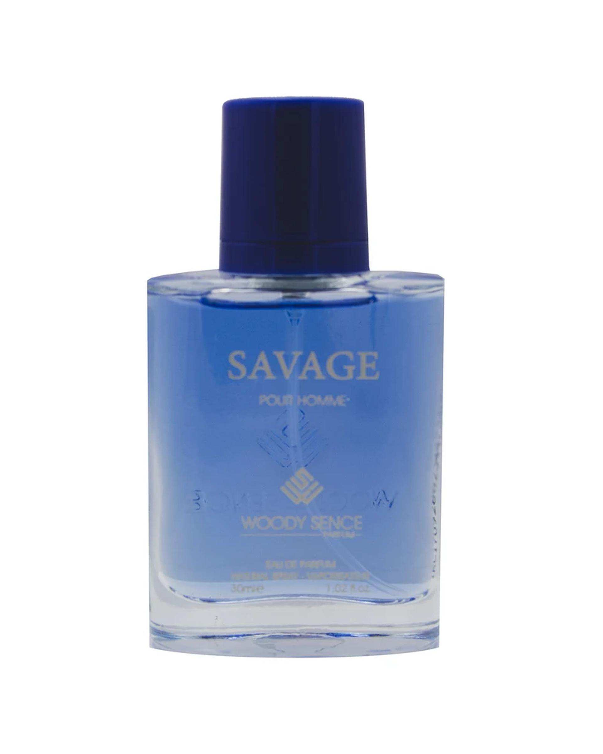 عطر جیبی مردانه وودی سنس Woody Sence مدل ساواج Savage حجم 30ml