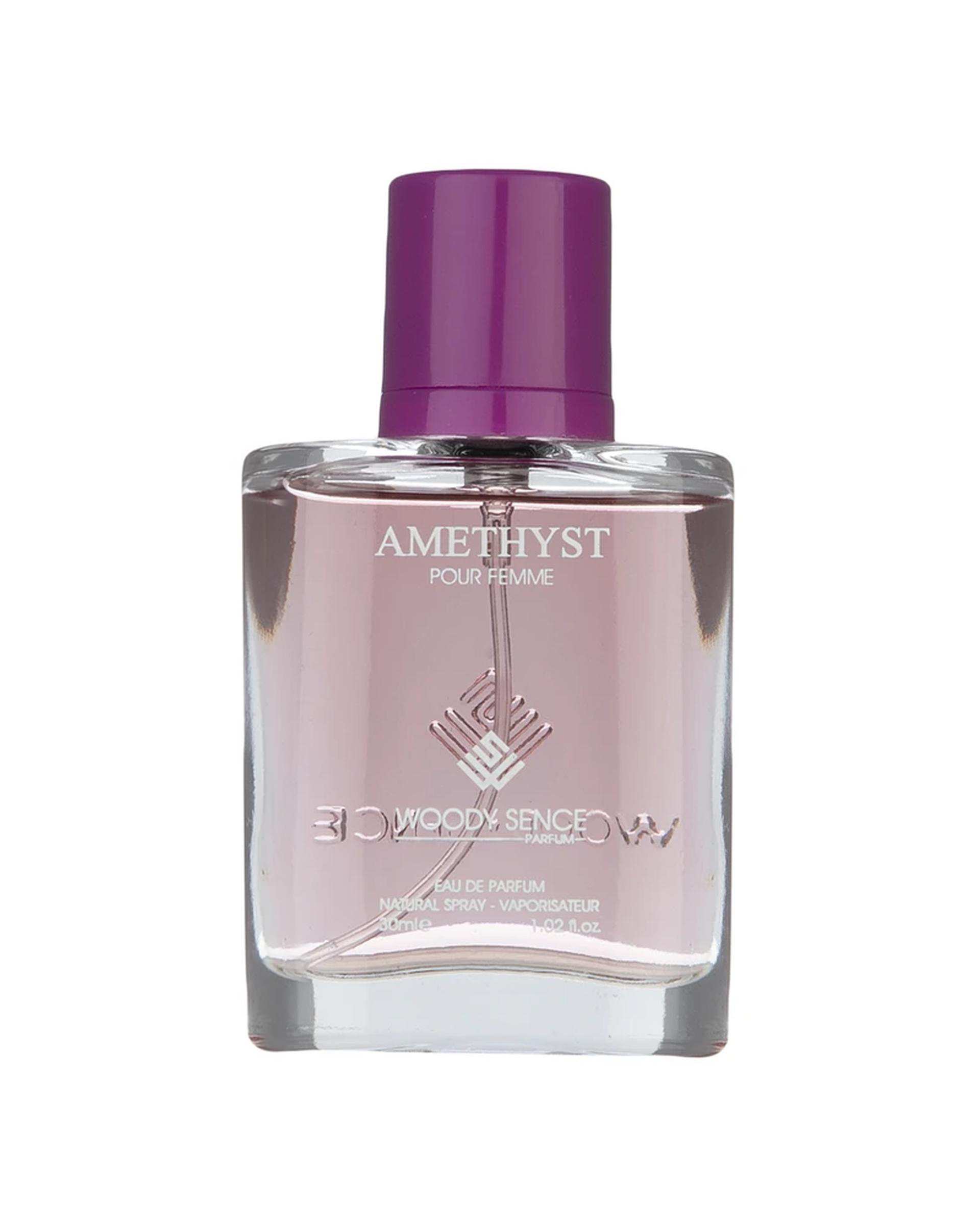 عطر جیبی زنانه وودی سنس Woody Sence مدل Amethyst حجم 30ml