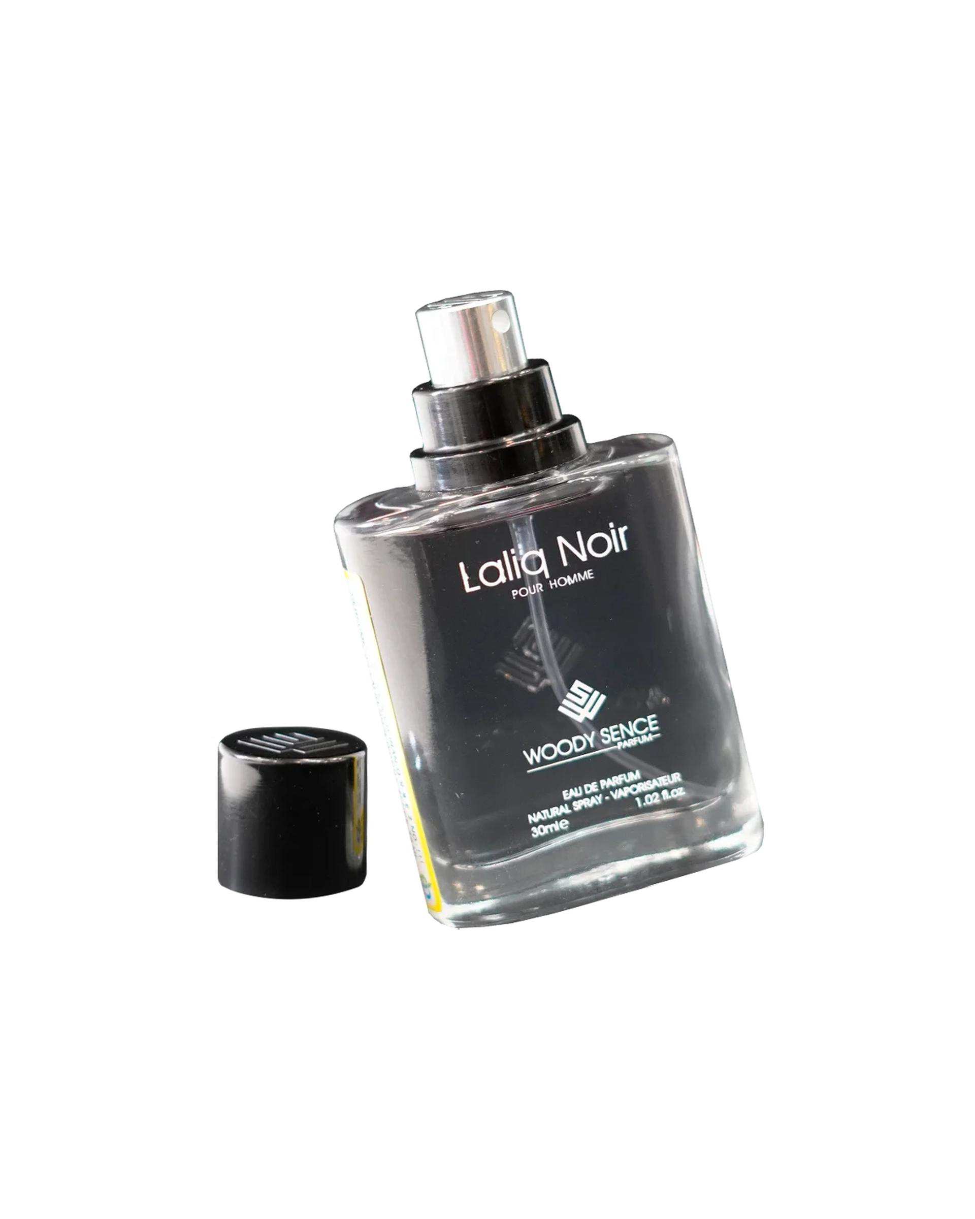 عطر جیبی مردانه وودی سنس Woody Sence مدل لالیک نویر Laliq Noir حجم 30ml