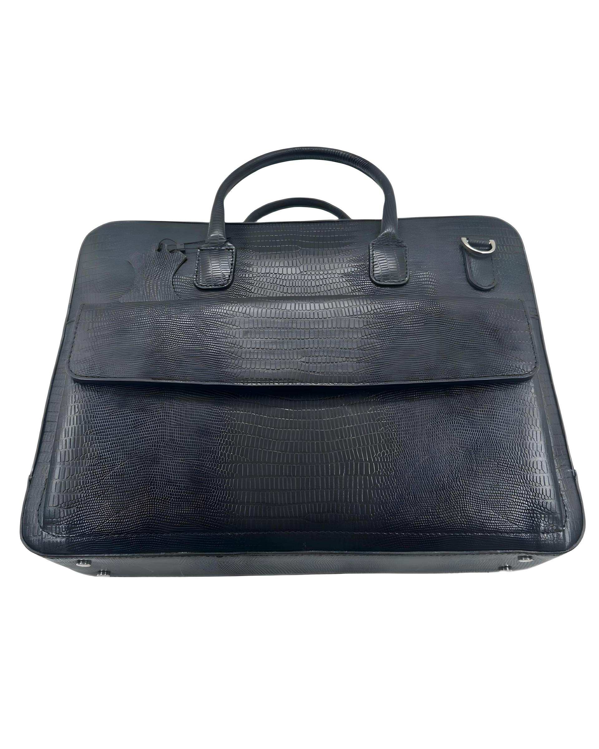 کیف چرم مردانه اداری مشکی میخچی Mikhchi Leather مدل K1011