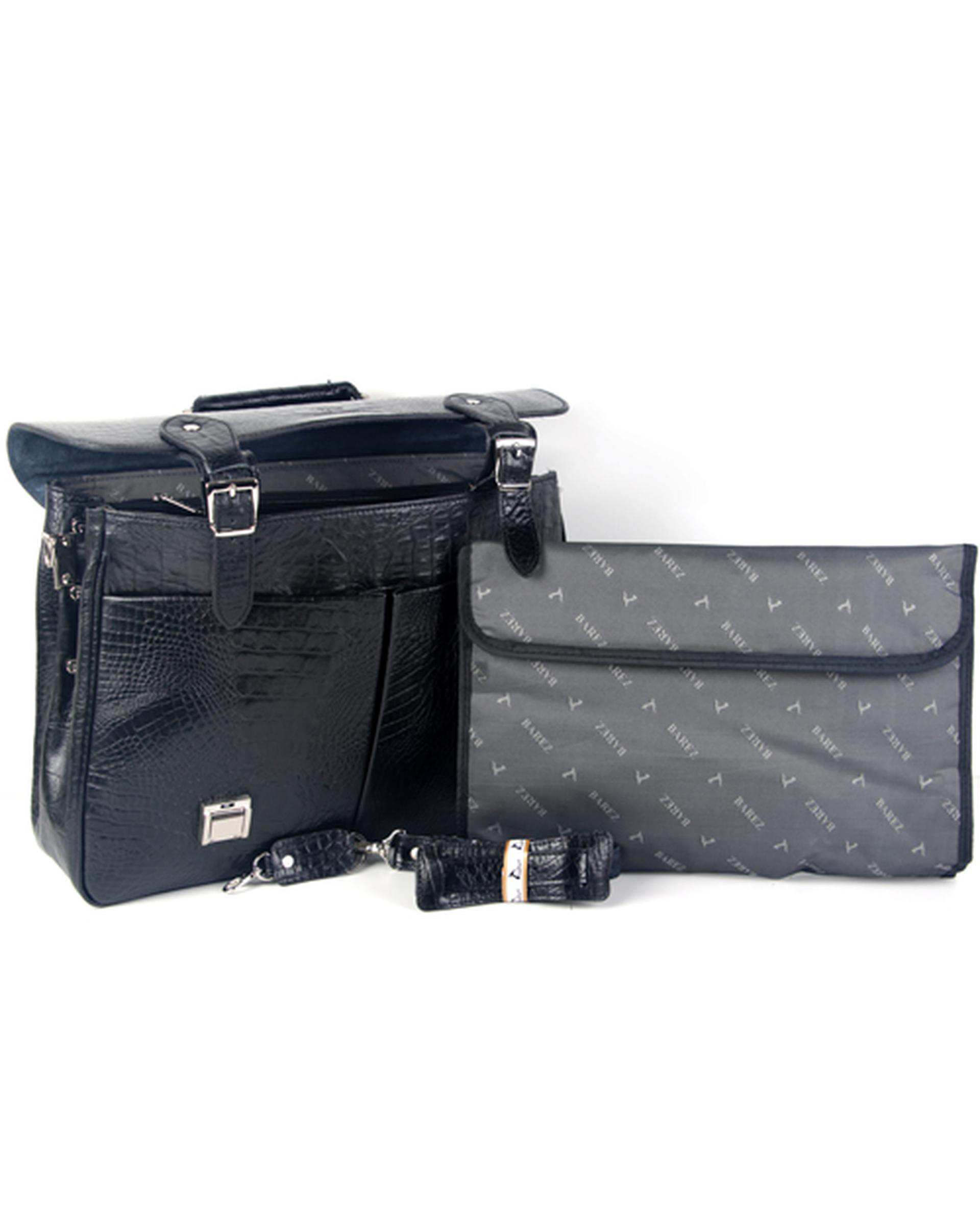 کیف چرم اداری مردانه مشکی چرم بارز Barez charm مدل DL3.KO