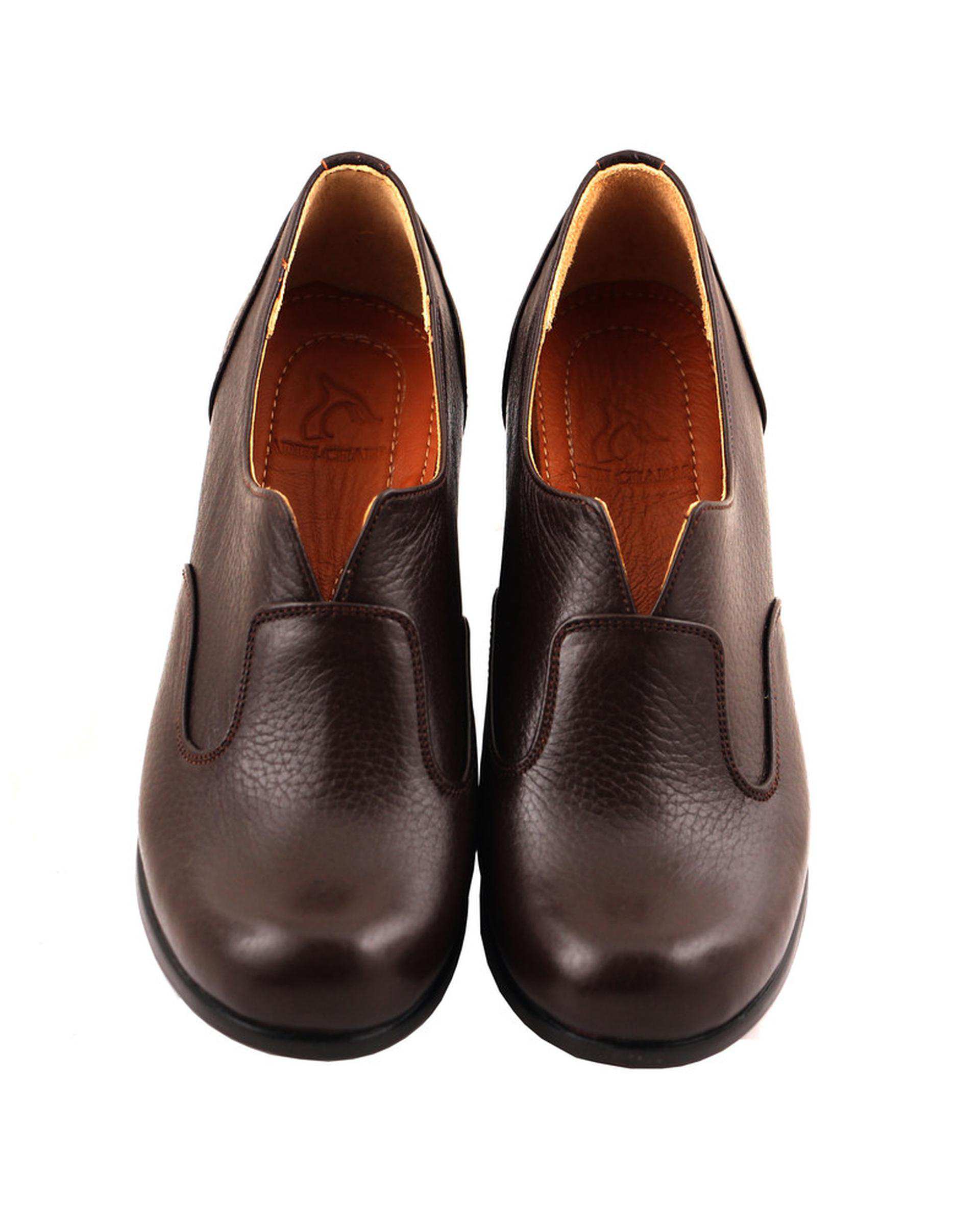 کفش چرم زنانه قهوه ای چرم بارز Charm Barez مدل DK32.1qa