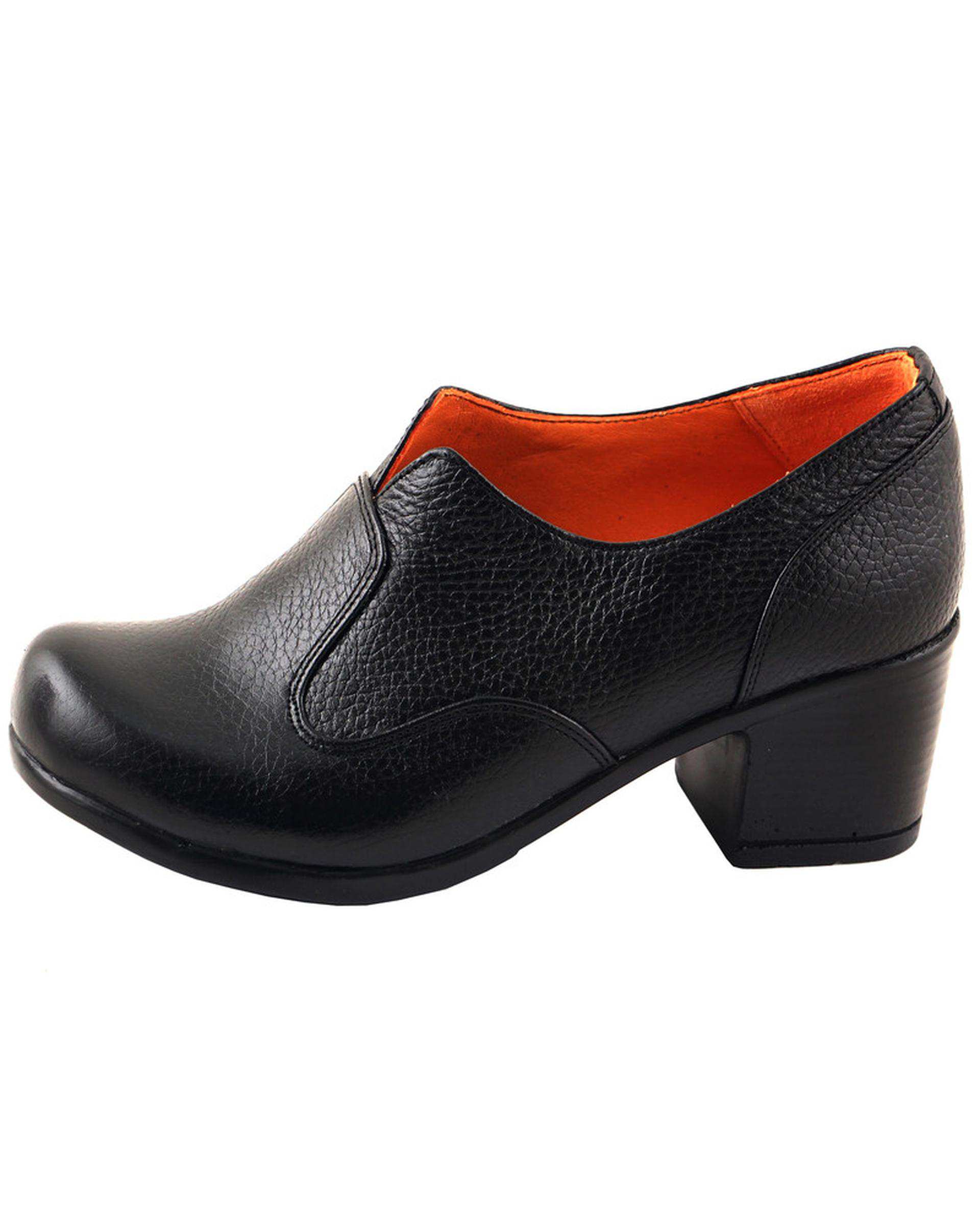 کفش چرم زنانه مشکی چرم بارز Charm Barez مدل DK32.1ms