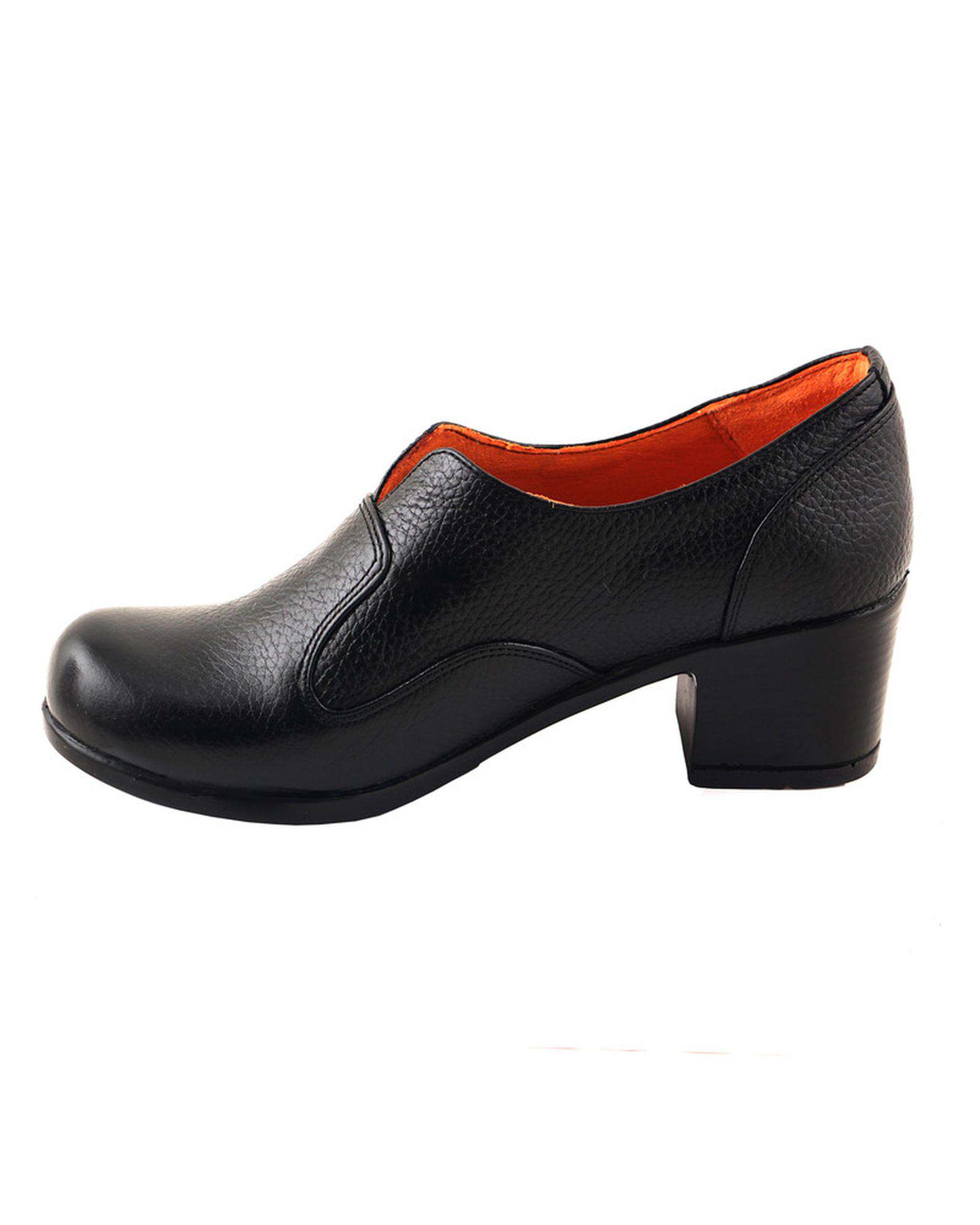 کفش چرم زنانه مشکی چرم بارز Charm Barez مدل DK32.1ms