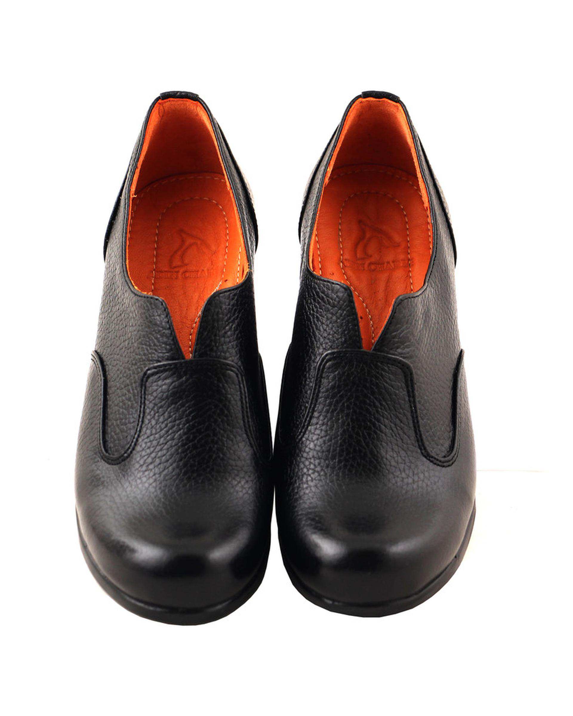 کفش چرم زنانه مشکی چرم بارز Charm Barez مدل DK32.1ms