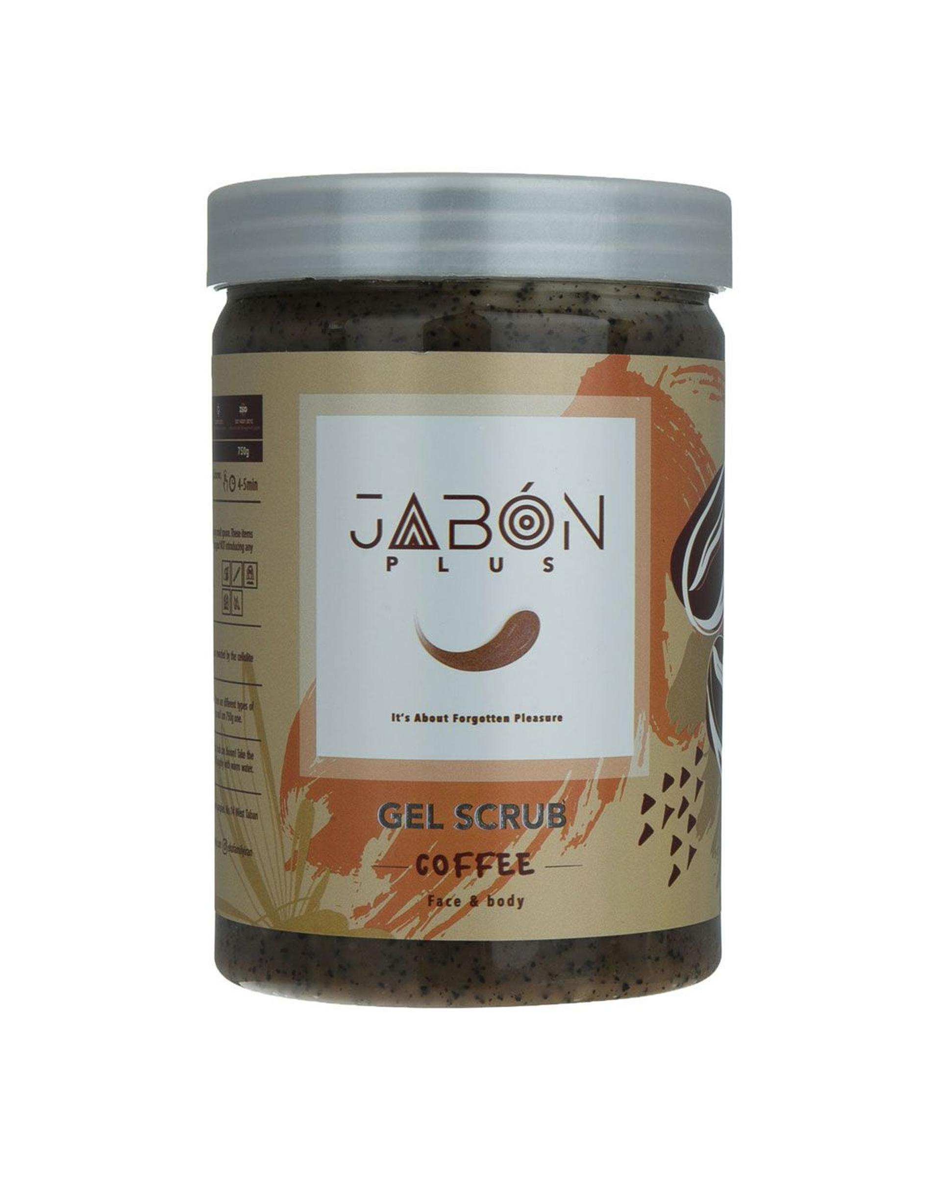 ژل لایه بردار پوست صورت و بدن ژبن پلاس Jabon Plus حاوی دانه قهوه 750 گرم