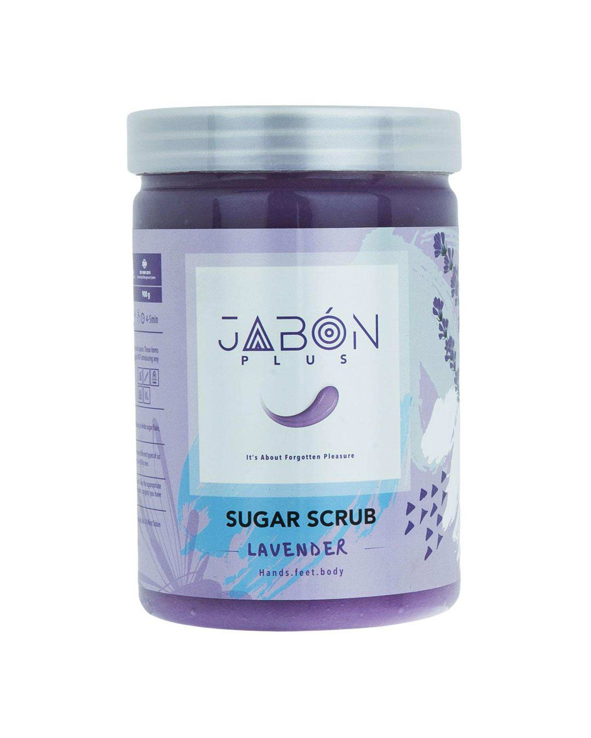 لایه بردار شکری پوست دست و بدن ژبن پلاس Jabon Plus رایحه اسطوخودوس 900 گرم