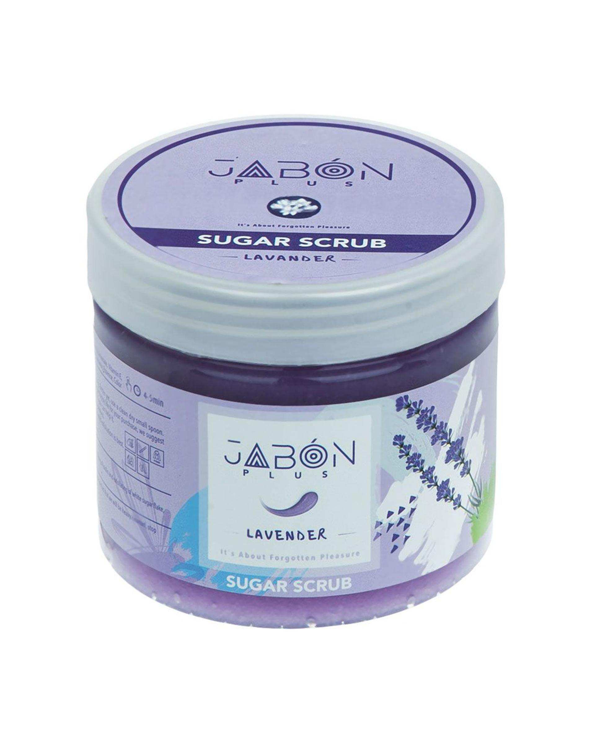 لایه بردار شکری پوست دست و بدن ژبن پلاس Jabon Plus رایحه اسطوخودوس 450 گرم