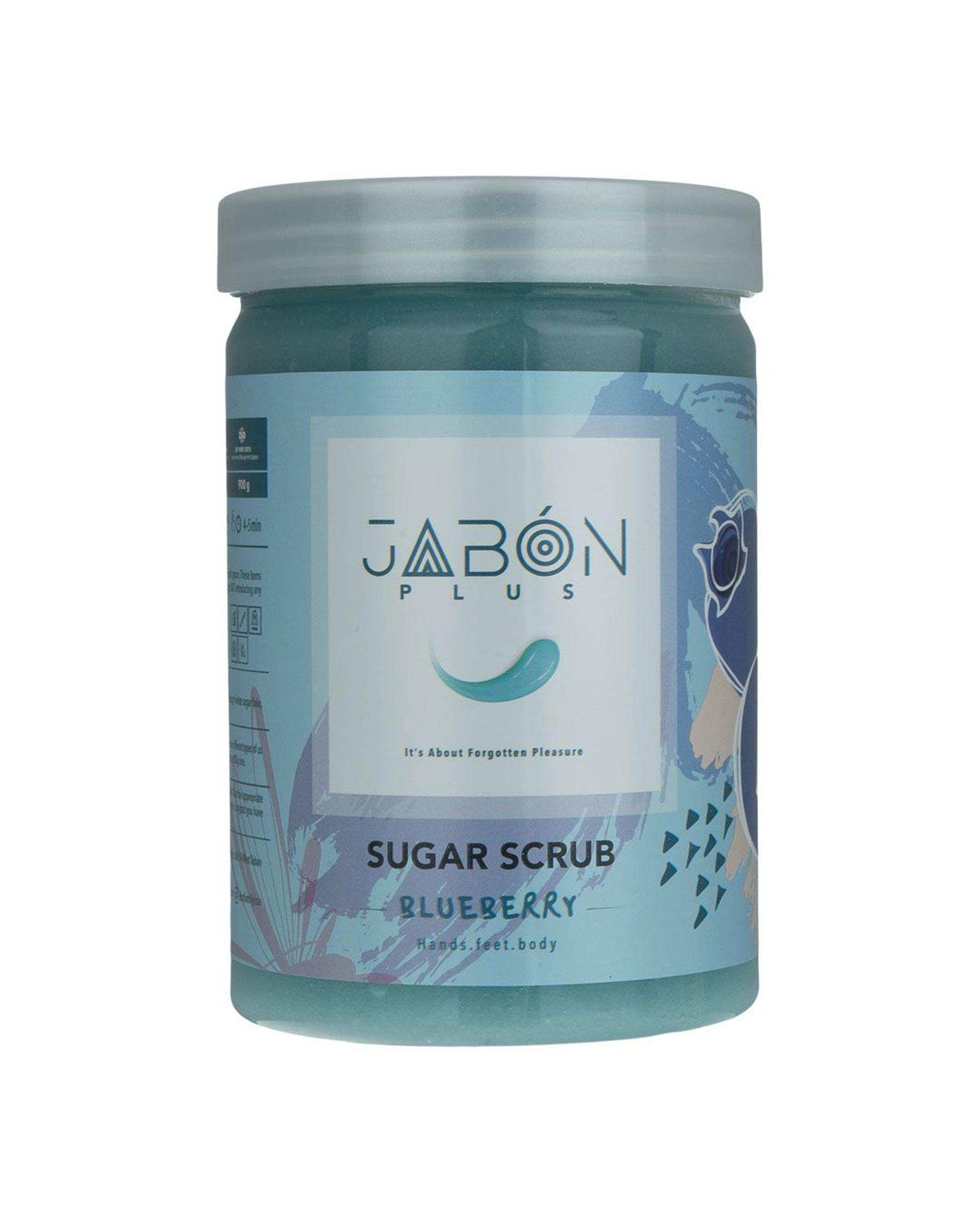 لایه بردار شکری پوست دست و بدن ژبن پلاس Jabon Plus رایحه بلوبری 900 گرم