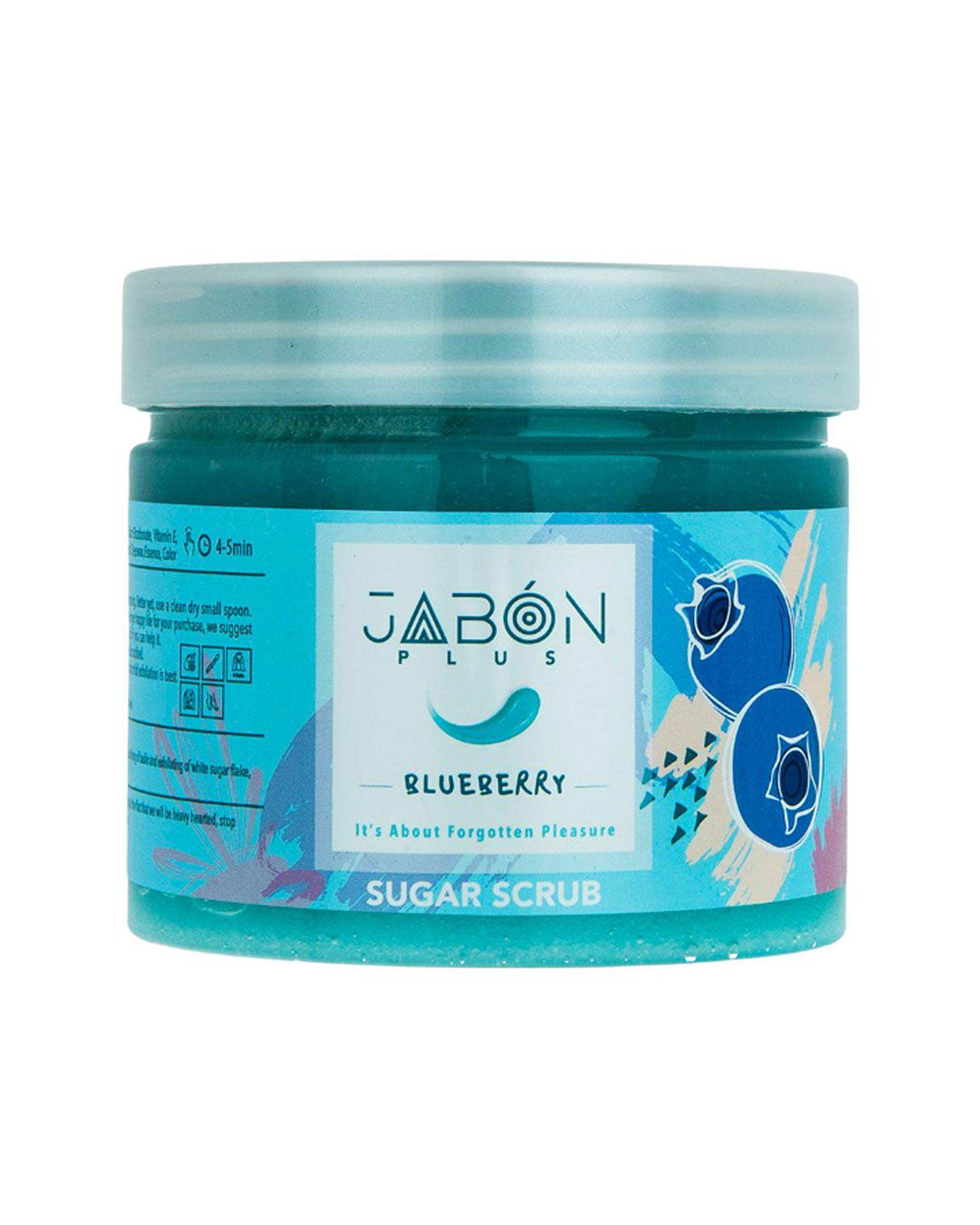 لایه بردار شکری پوست دست و بدن ژبن پلاس Jabon Plus رایحه بلوبری 450 گرم