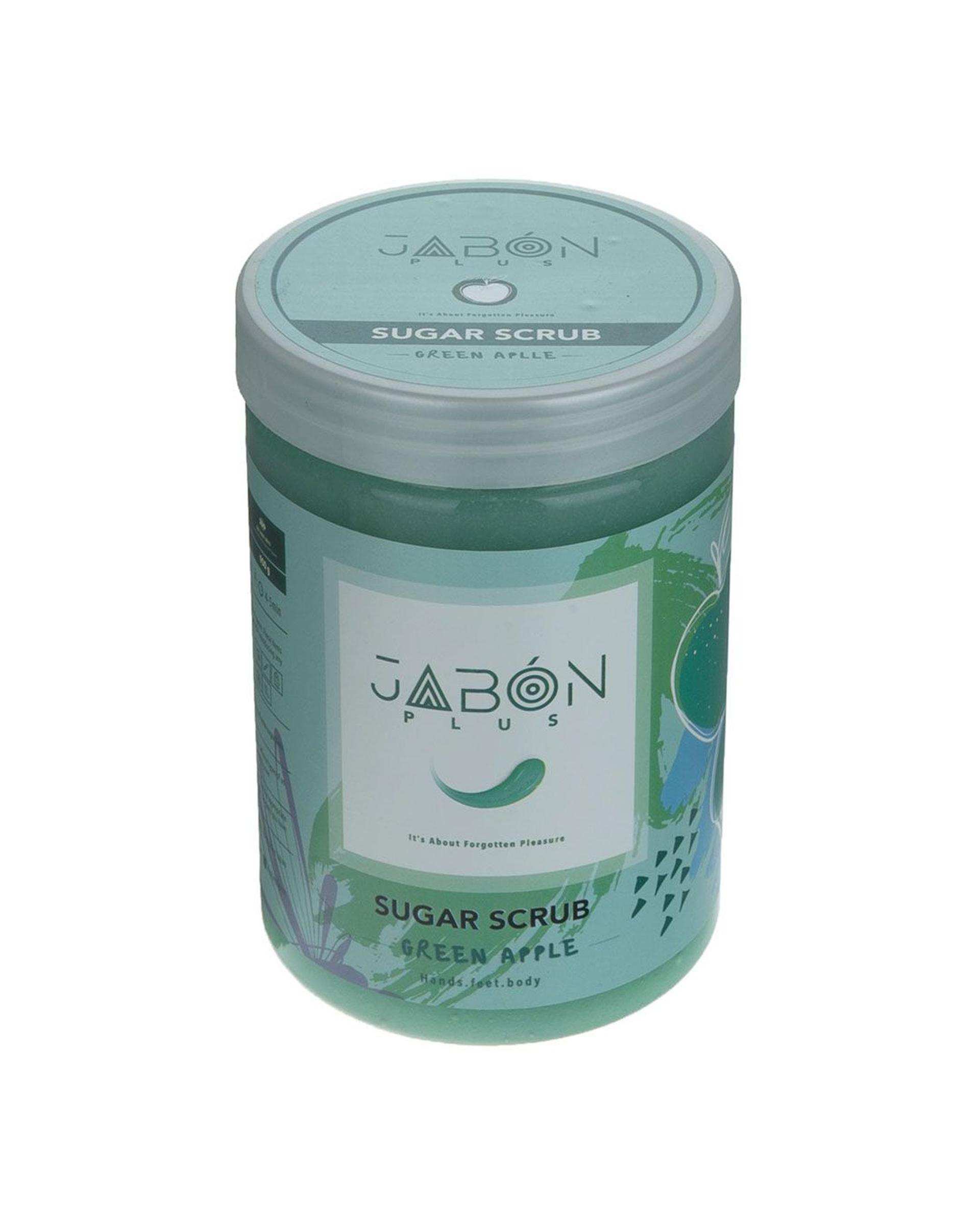 لایه بردار شکری پوست دست و بدن ژبن پلاس Jabon Plus رایحه سیب سبز 900 گرم