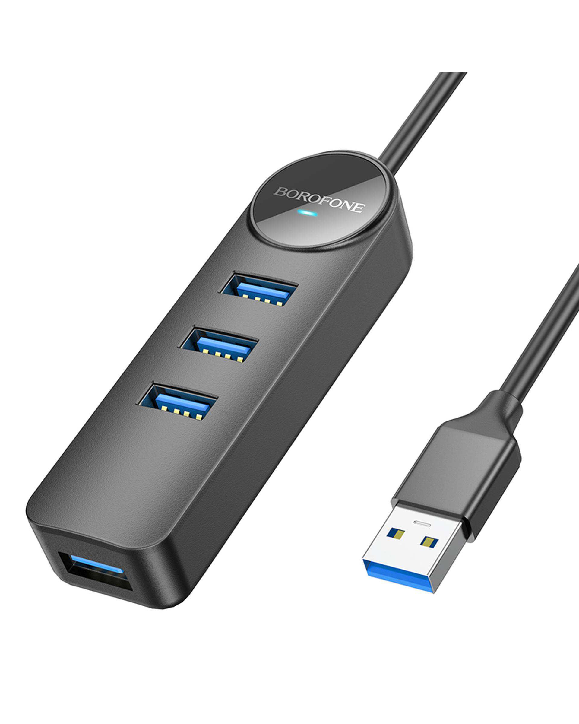 هاب 4 پورت USB3.0 بروفون مدل DH5 4IN1 طول 1.2 متر