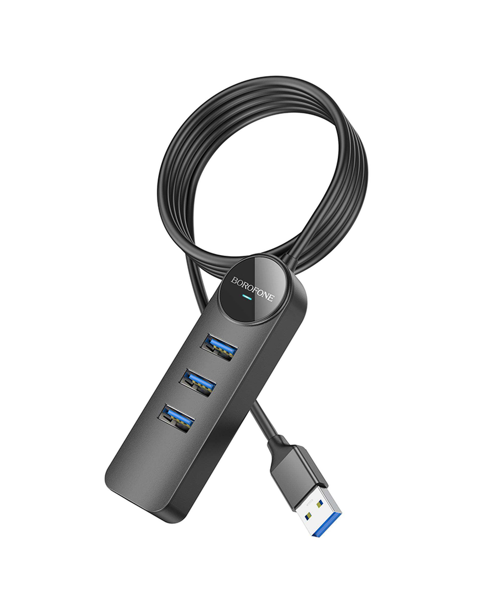 هاب 4 پورت USB3.0 بروفون مدل DH5 4IN1 طول 1.2 متر