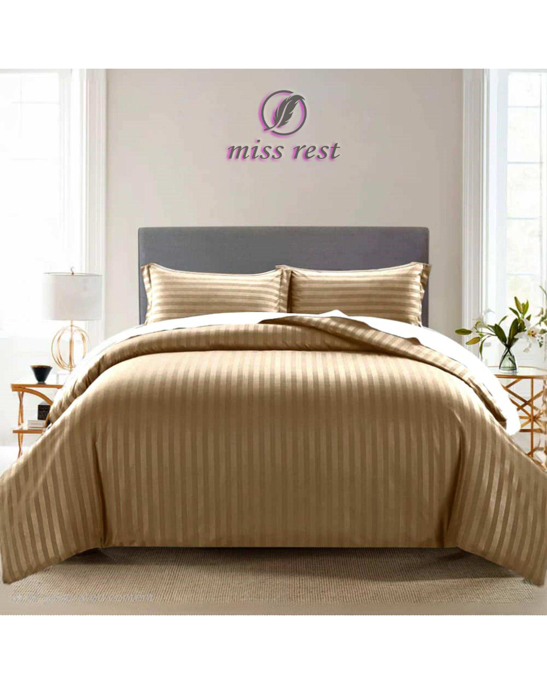 سرویس لحاف روتختی دو نفره 8 تکه عرض 140 دو رویه شکلاتی ای اس اف ASF مدل هتلی