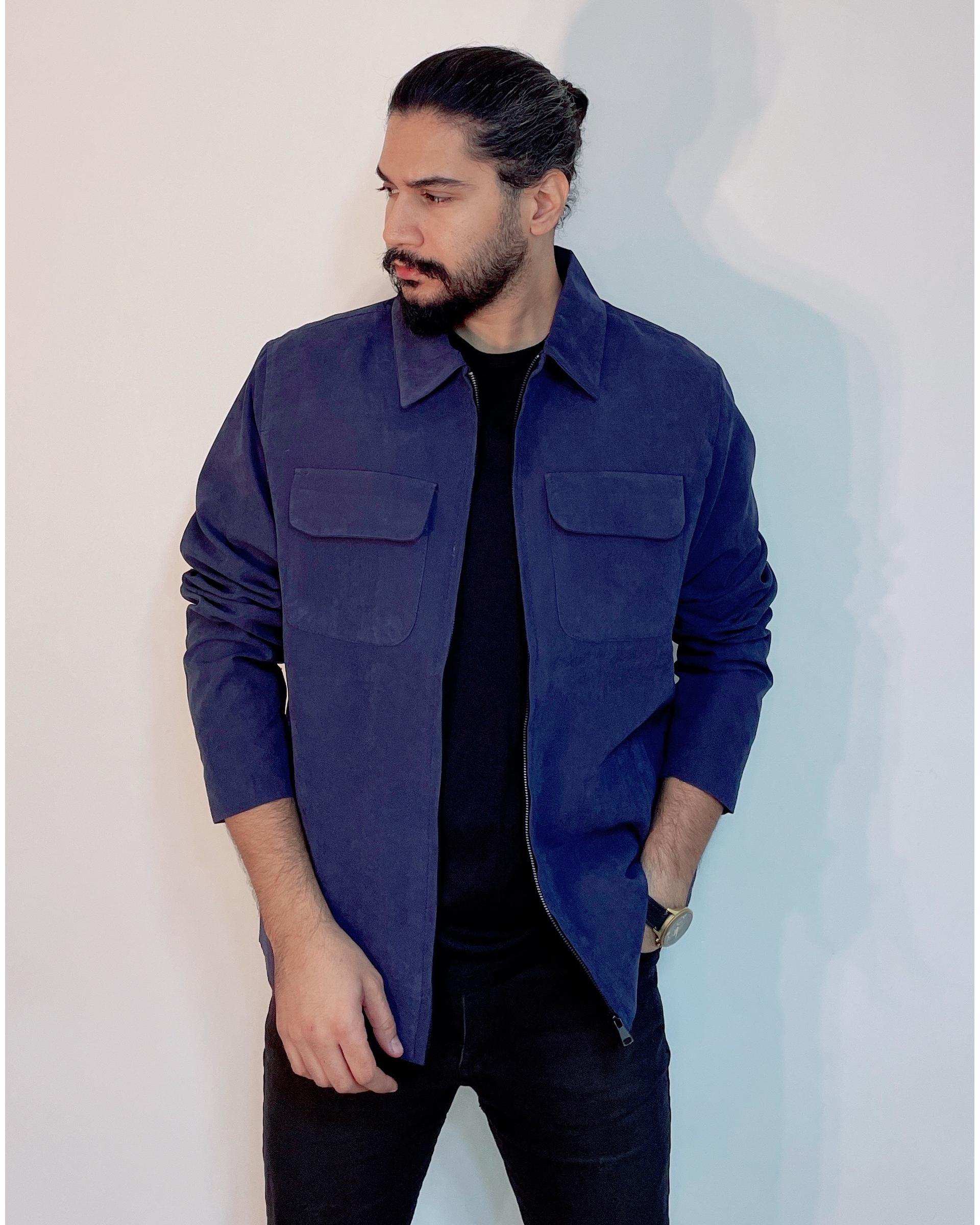 شکت مردانه دو جیب سرمه ای دیورسو Diverso مدل 4607