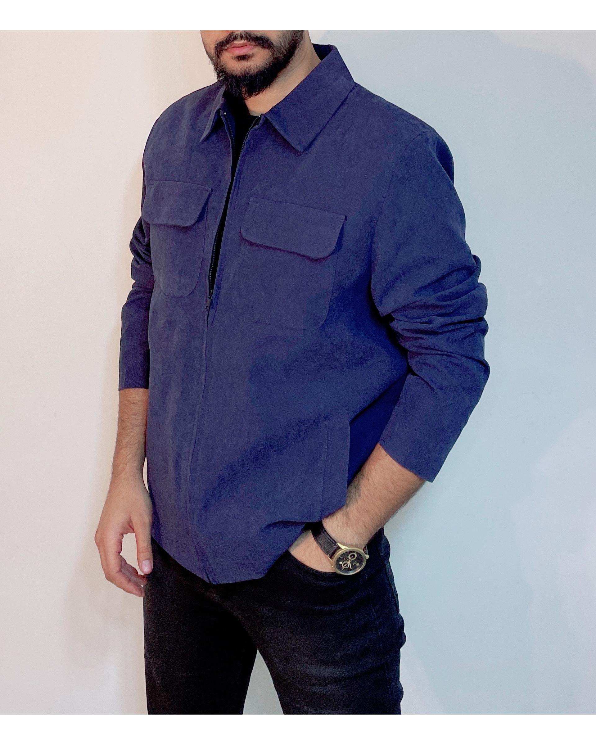 شکت مردانه دو جیب سرمه ای دیورسو Diverso مدل 4607