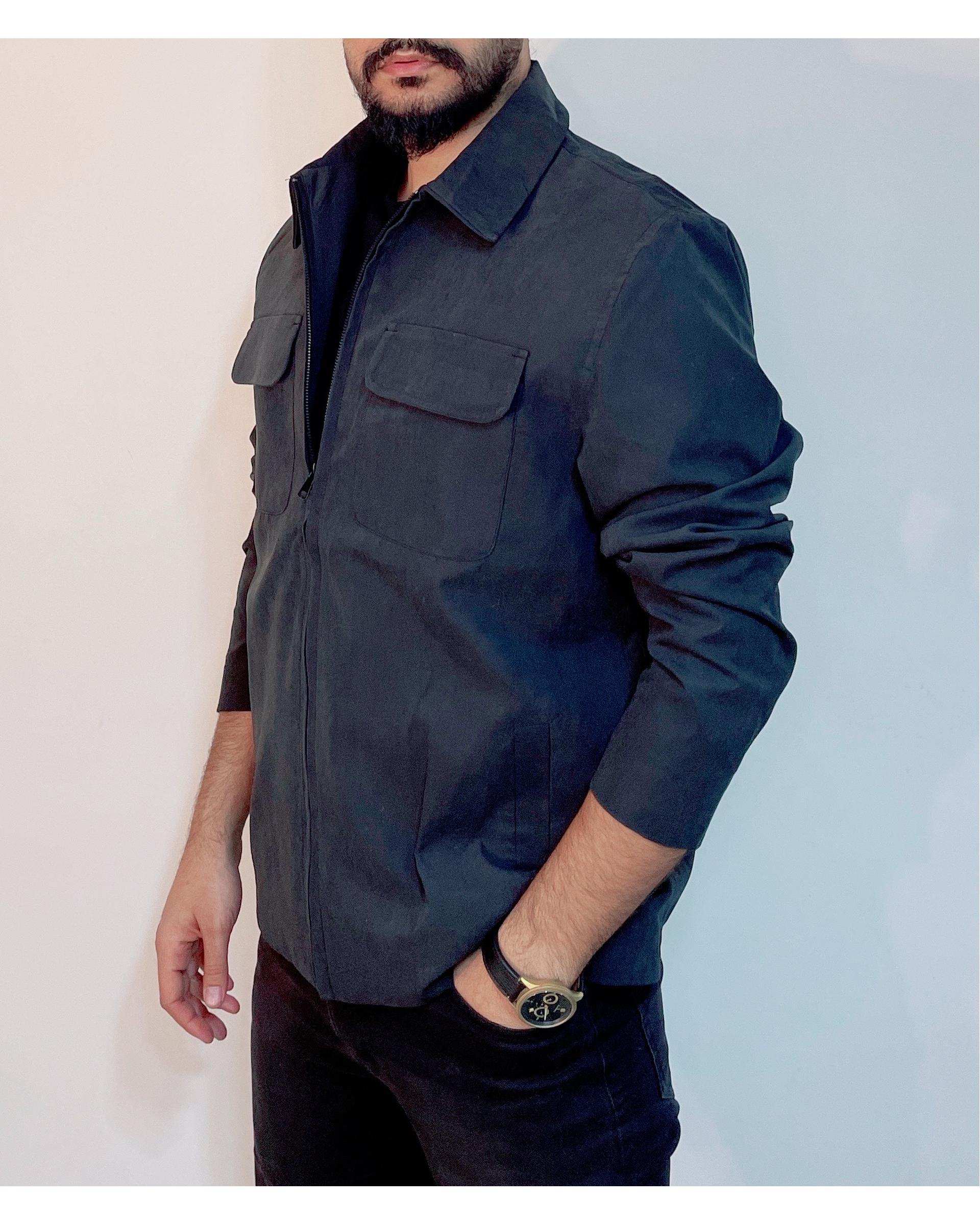 شکت مردانه دو جیب مشکی دیورسو Diverso مدل 4608