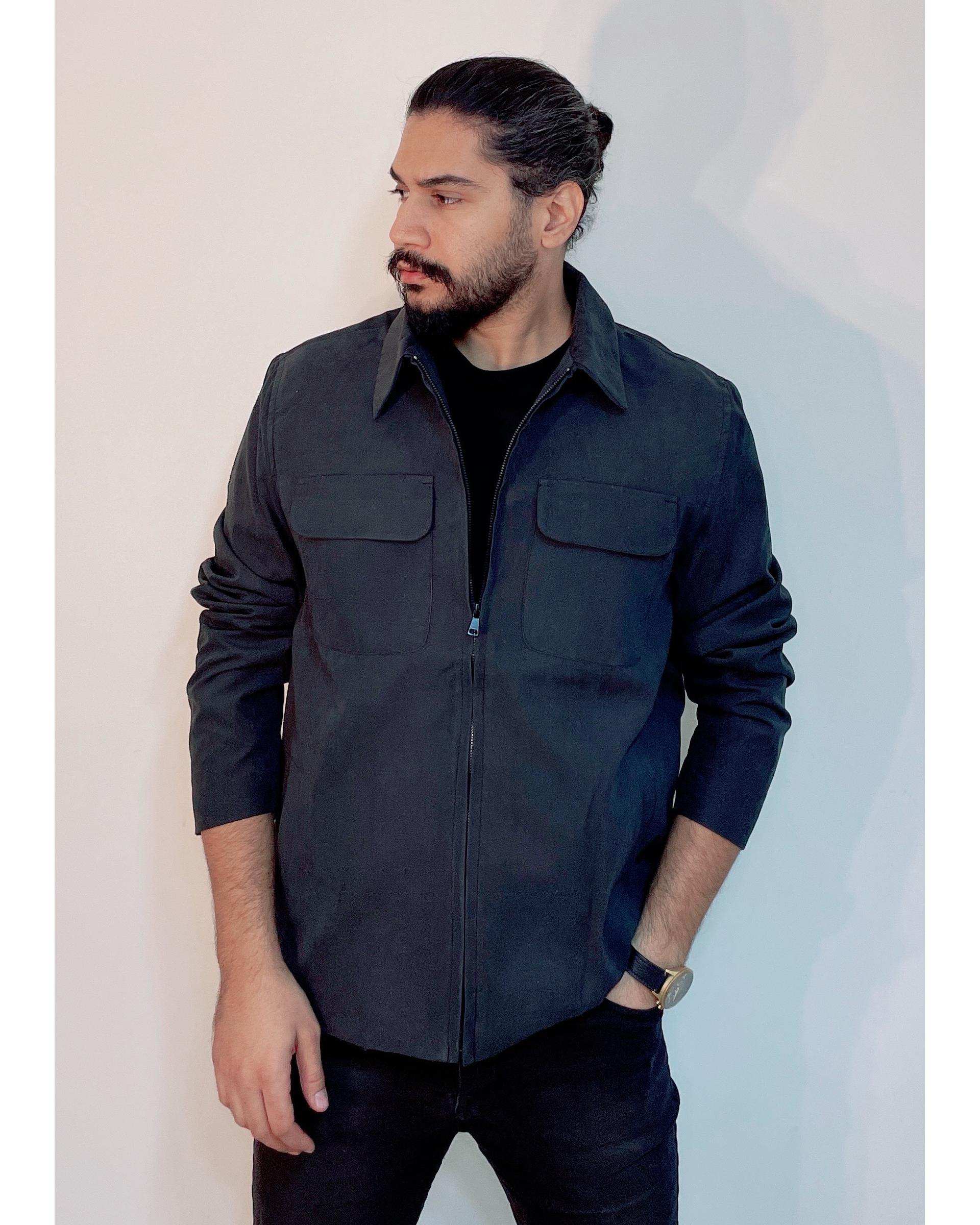 شکت مردانه دو جیب مشکی دیورسو Diverso مدل 4608